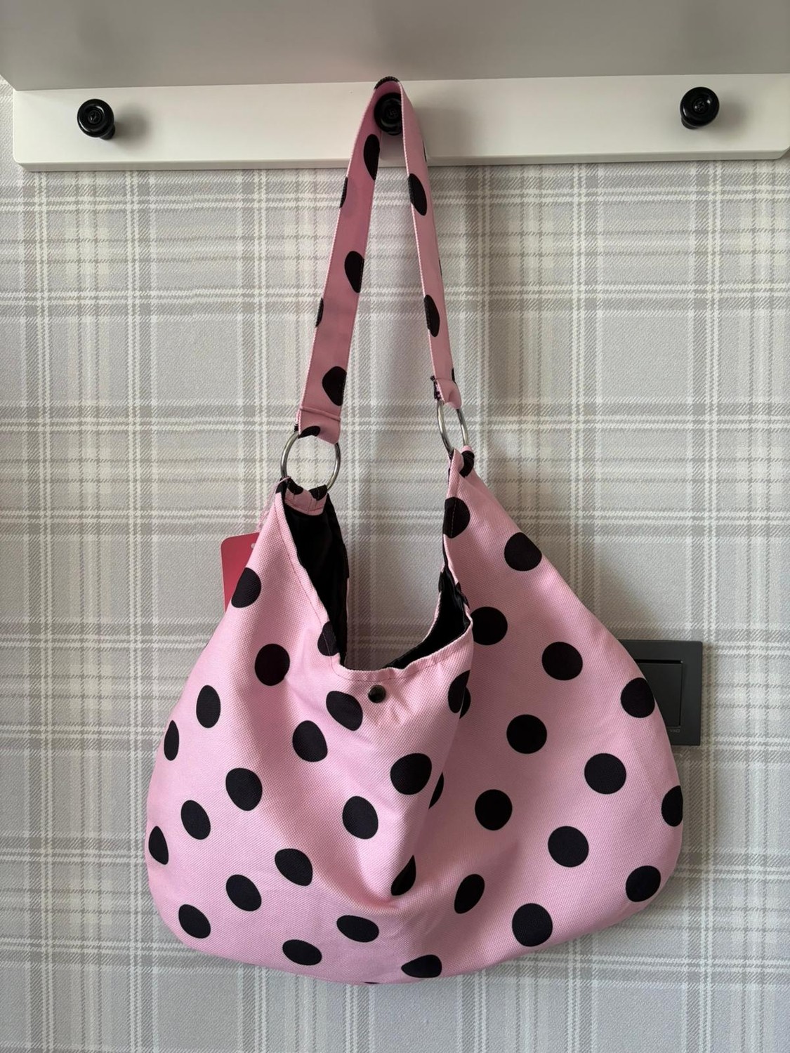 Mute Bag Polka Bag Puantiye Çanta / Puantiyeli Omuz Çantası (28*49) görsel 5