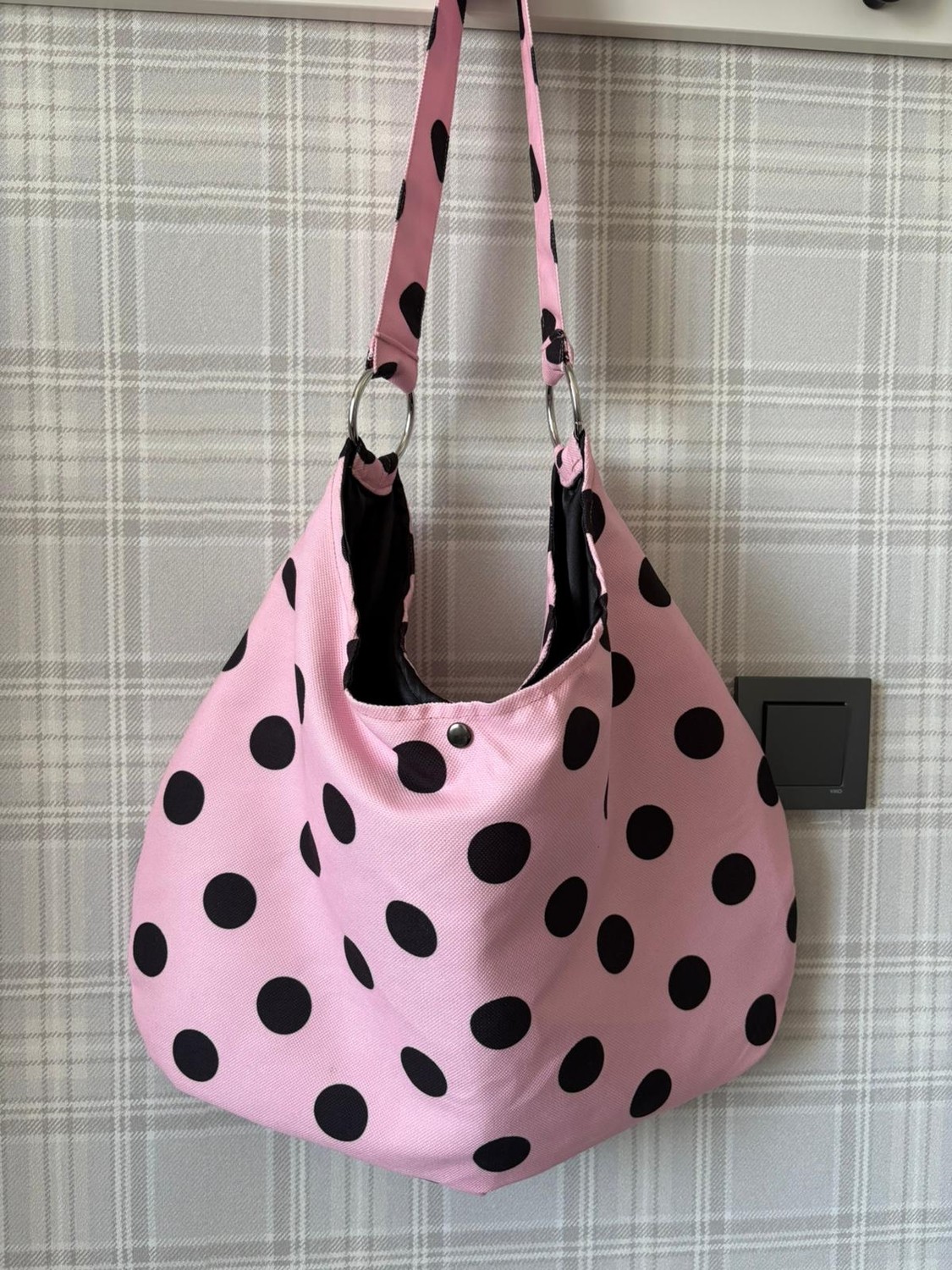 Mute Bag Polka Bag Puantiye Çanta / Puantiyeli Omuz Çantası (28*49) görsel 7
