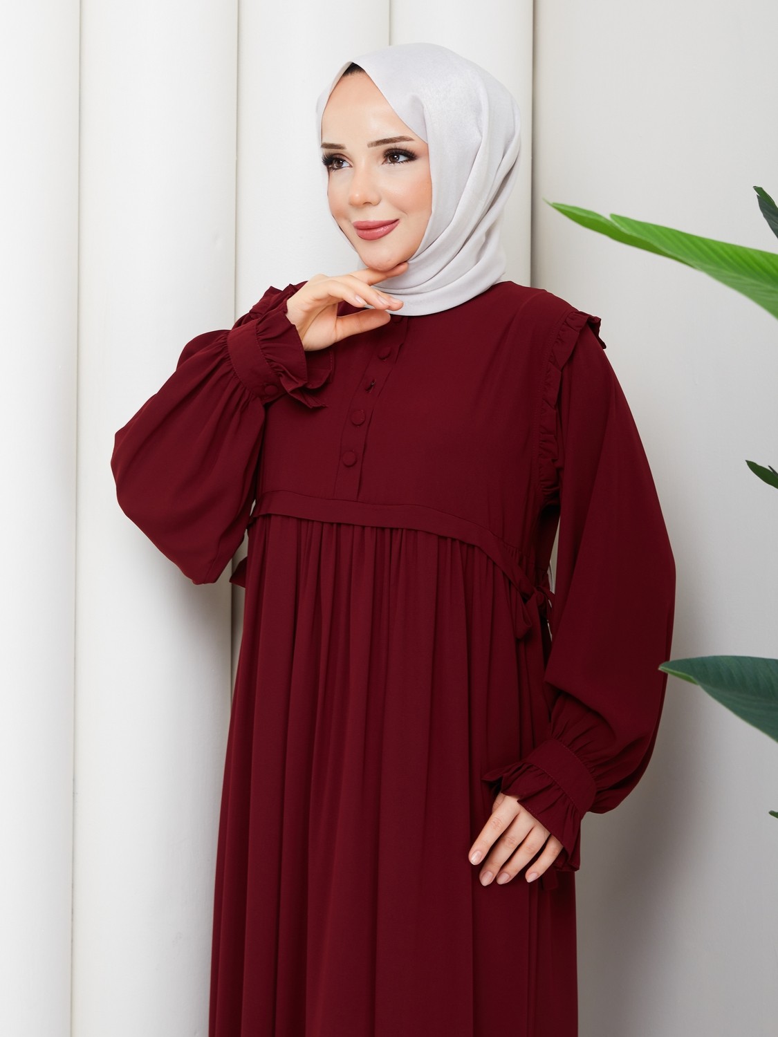 Rüyam Moda Butik Melisa Elbise Mısır Medine Ipeği görsel 2