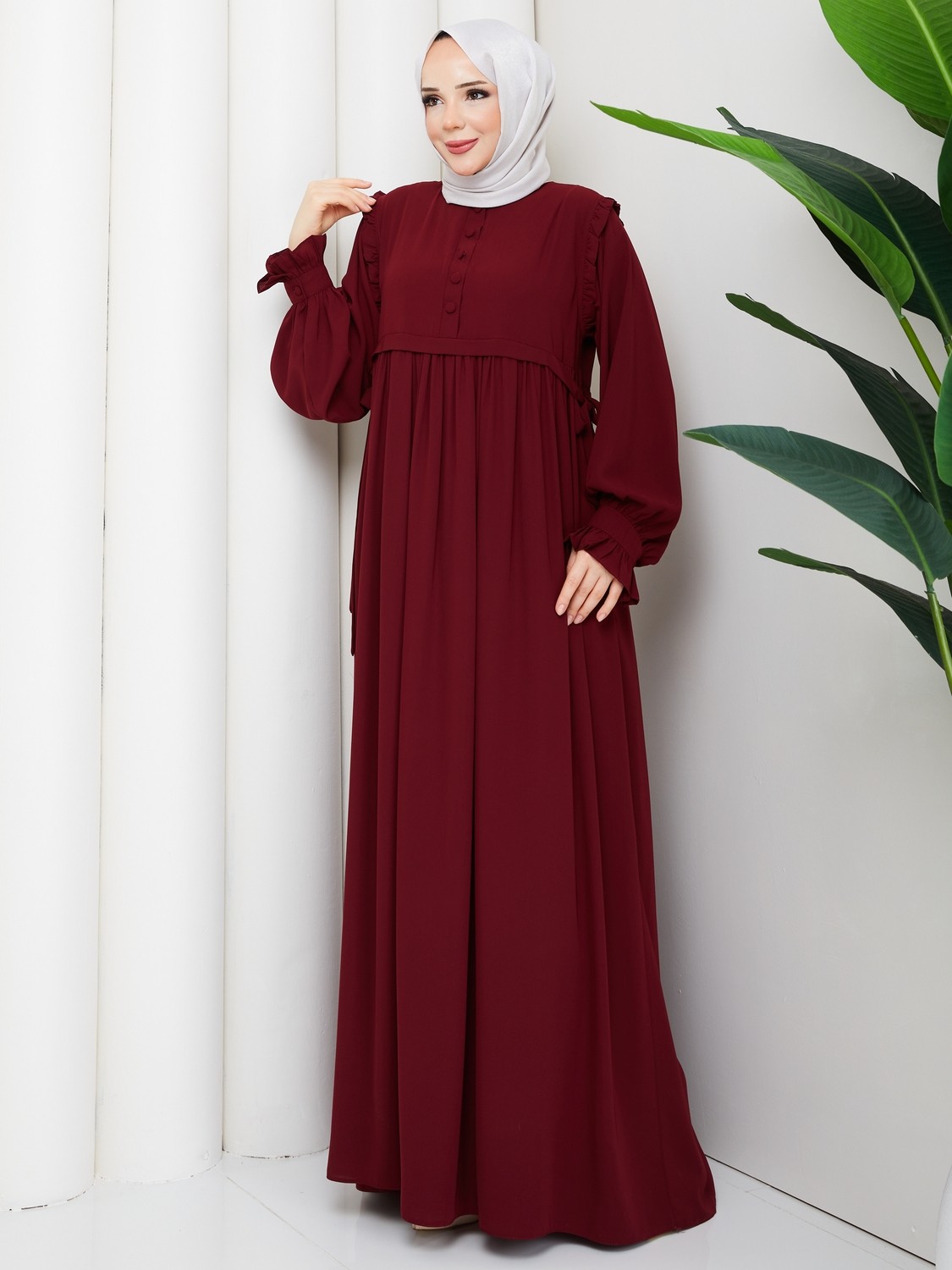 Rüyam Moda Butik Melisa Elbise Mısır Medine Ipeği görsel 5