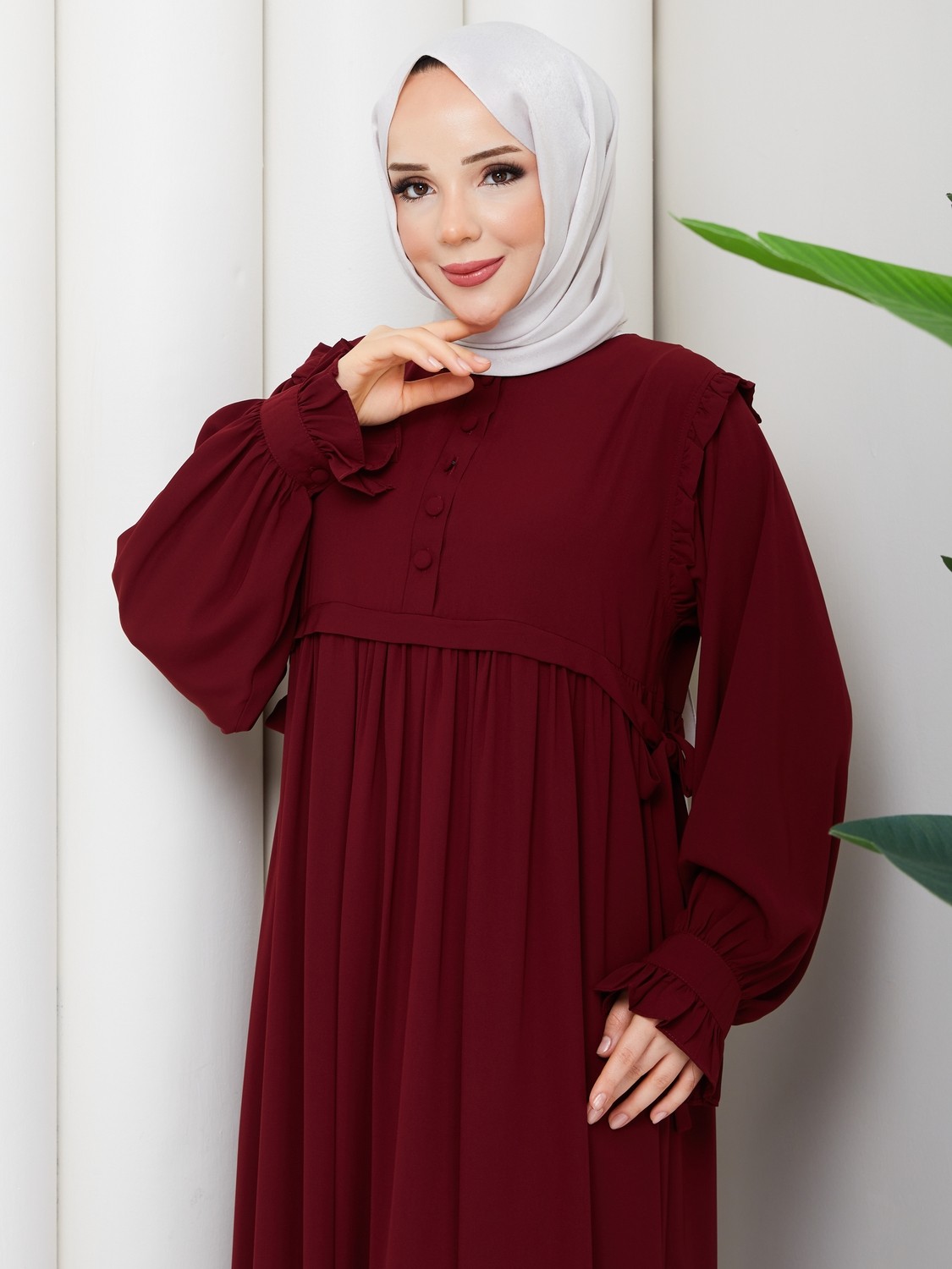 Rüyam Moda Butik Melisa Elbise Mısır Medine Ipeği görsel 6