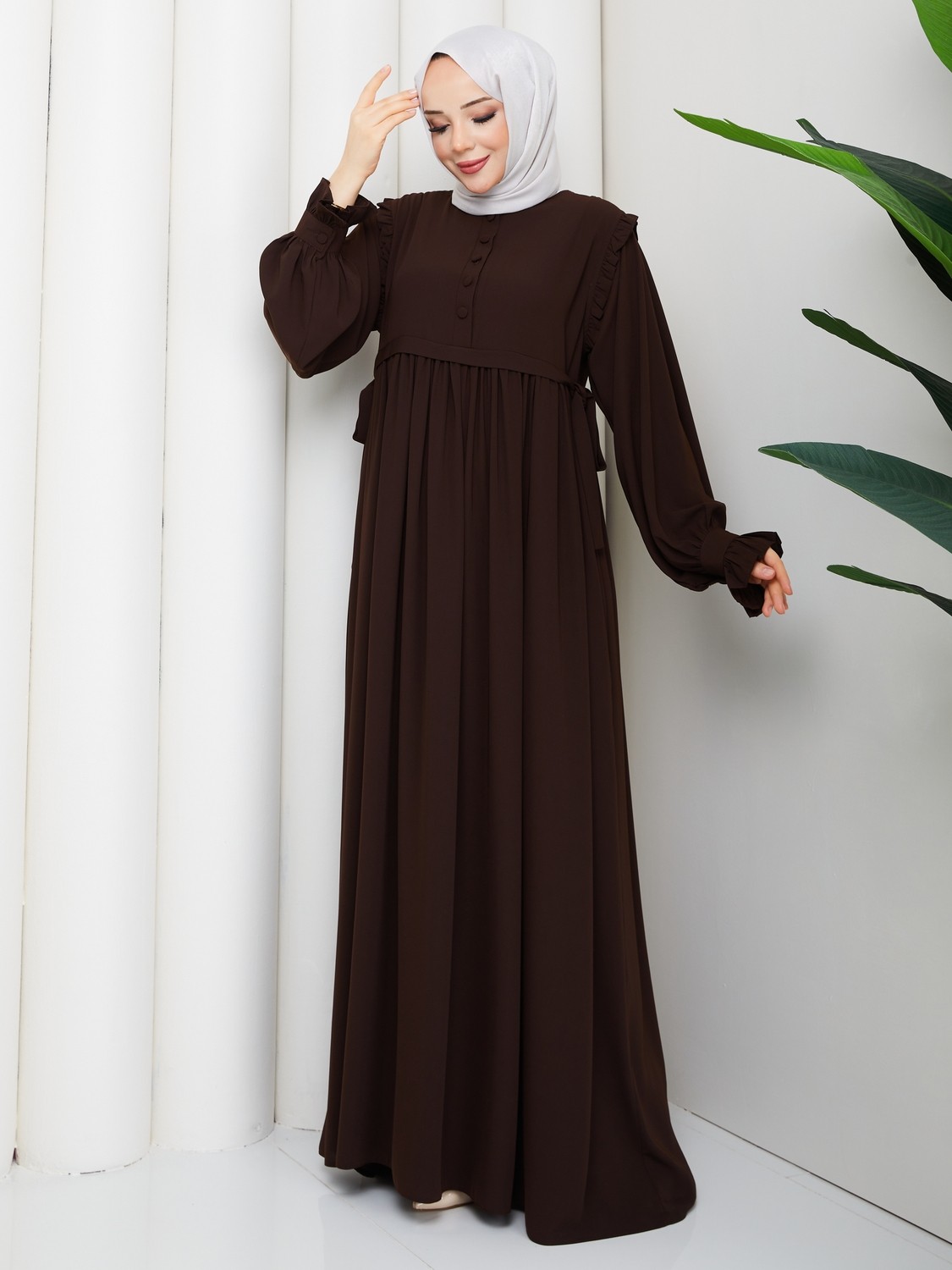 Rüyam Moda Butik Melisa Elbise Mısır Medine Ipeği görsel 8