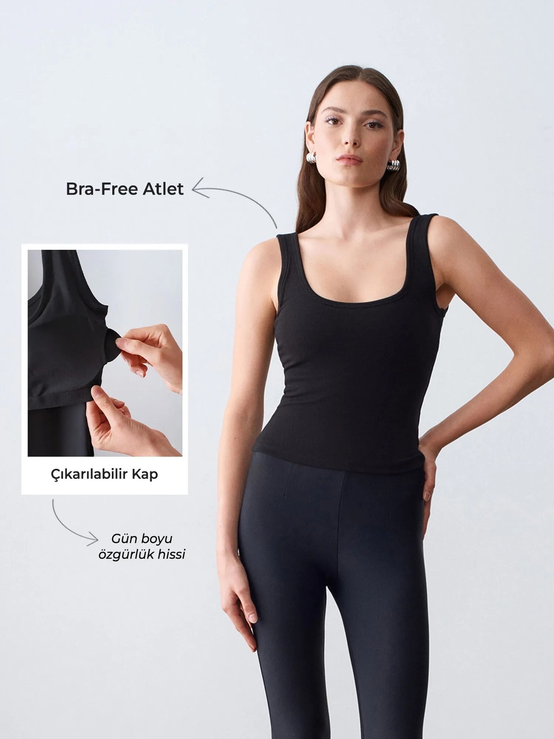 Dilvin 32807 Bra-Free Atlet-Siyah