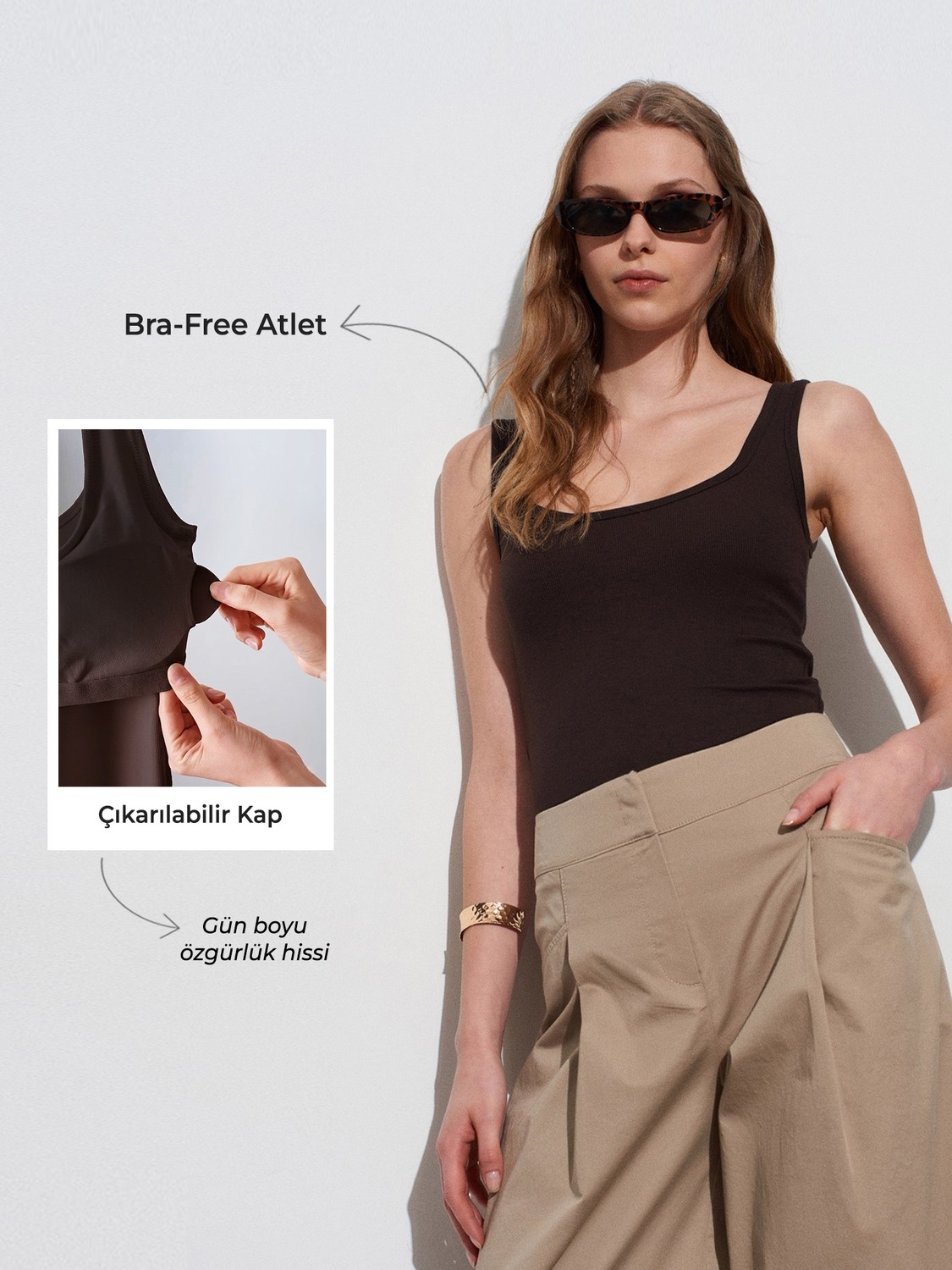 Dilvin 32807 Bra-Free Atlet-Siyah