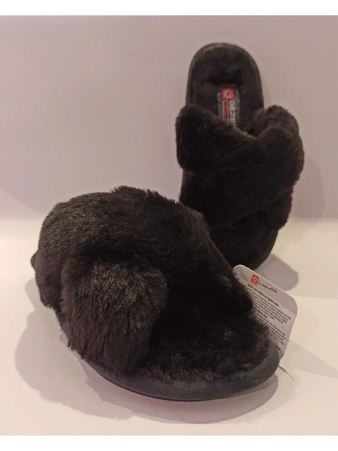 Gezer Sessiz Taban Çapraz Kışlık Peluş Terlik görsel 8