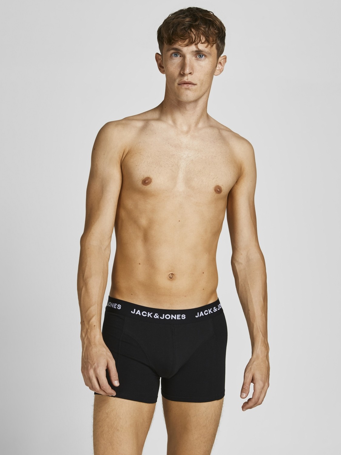 Jack & Jones Erkek 5'li Düz Renk Logolu Boxer Siyah Paça Tipi Rahat Kullanım görsel 5