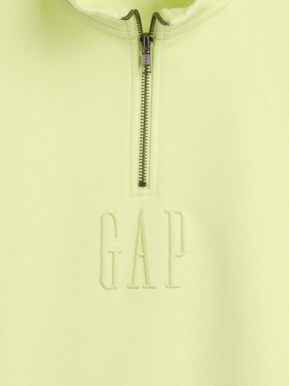 Gap Erkek Kırmızı Heavyweight Oversized Logo Yarım Fermuarlı Sweatshirt görsel 3