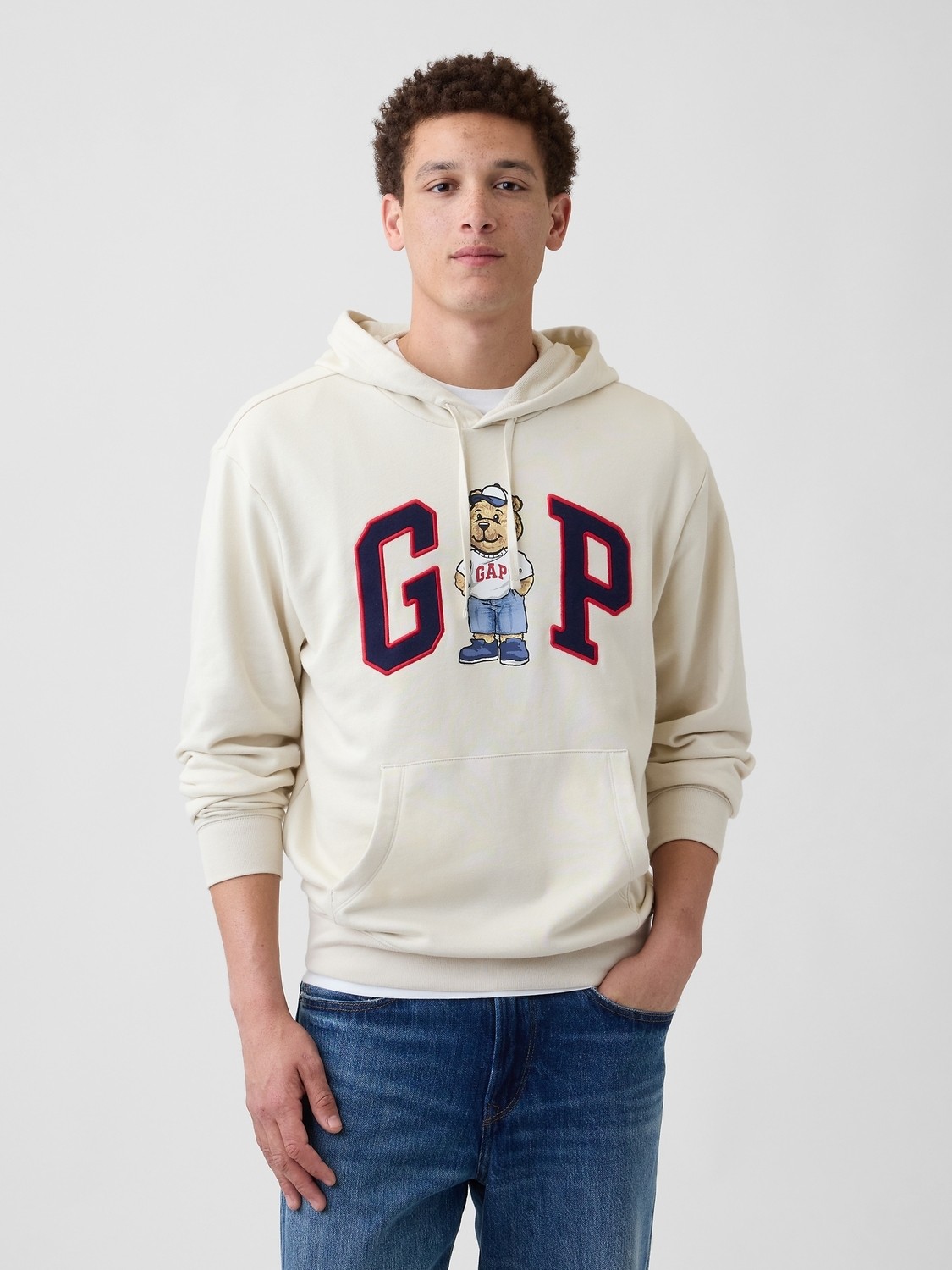 Gap Erkek Lacivert Gap Logo Fransız Havlu Kumaş Sweatshirt