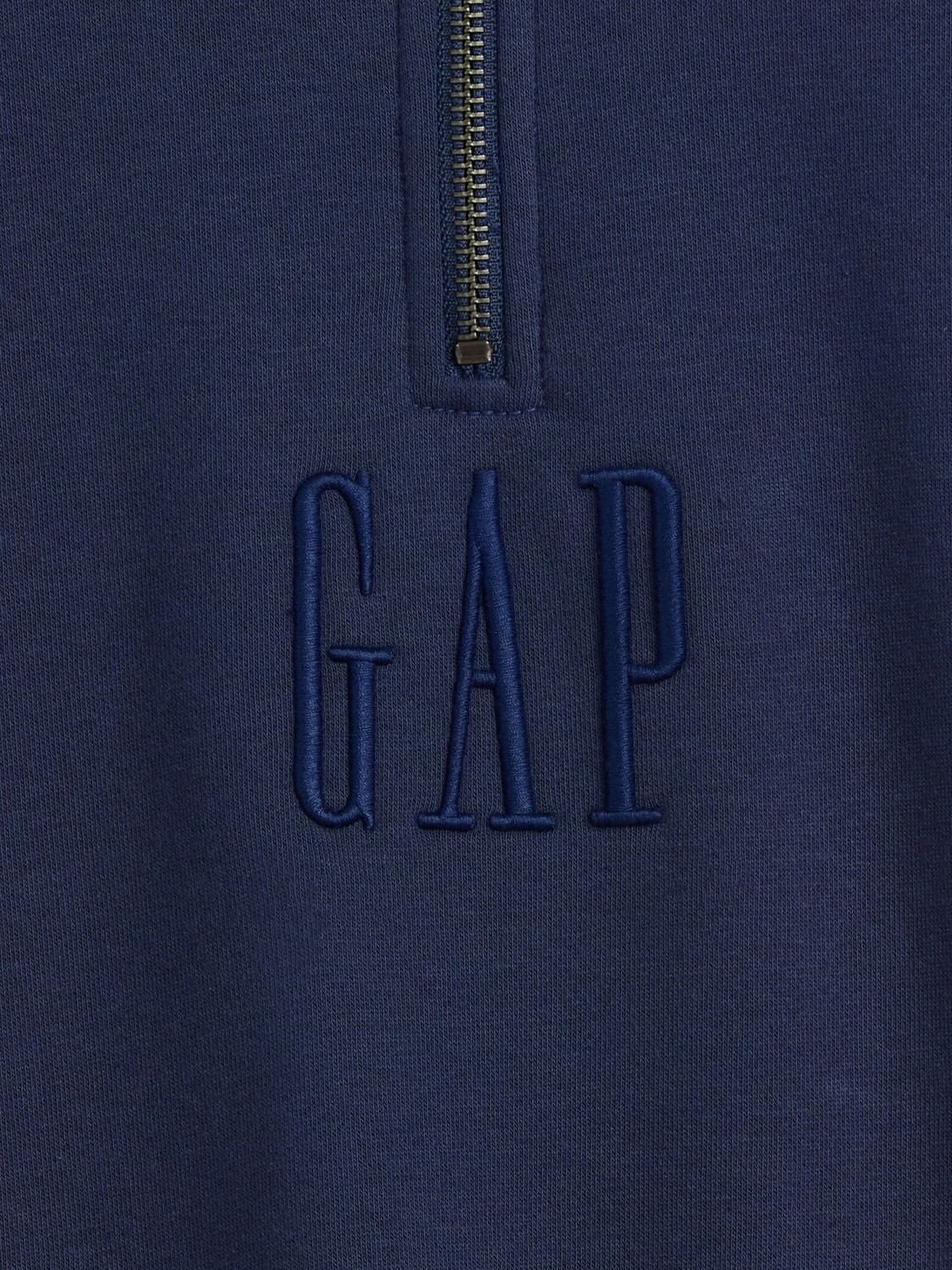 Gap Erkek Kırmızı Heavyweight Oversized Logo Yarım Fermuarlı Sweatshirt görsel 8