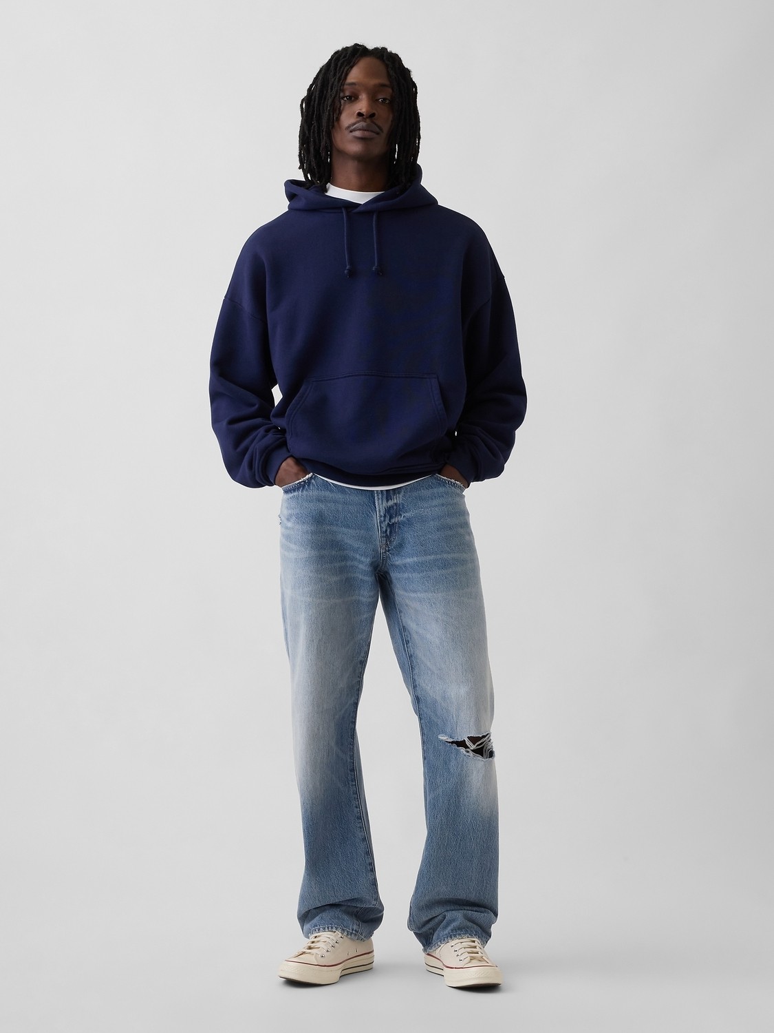 Gap Erkek Mavi Relaxed Straight Jean Pantolon