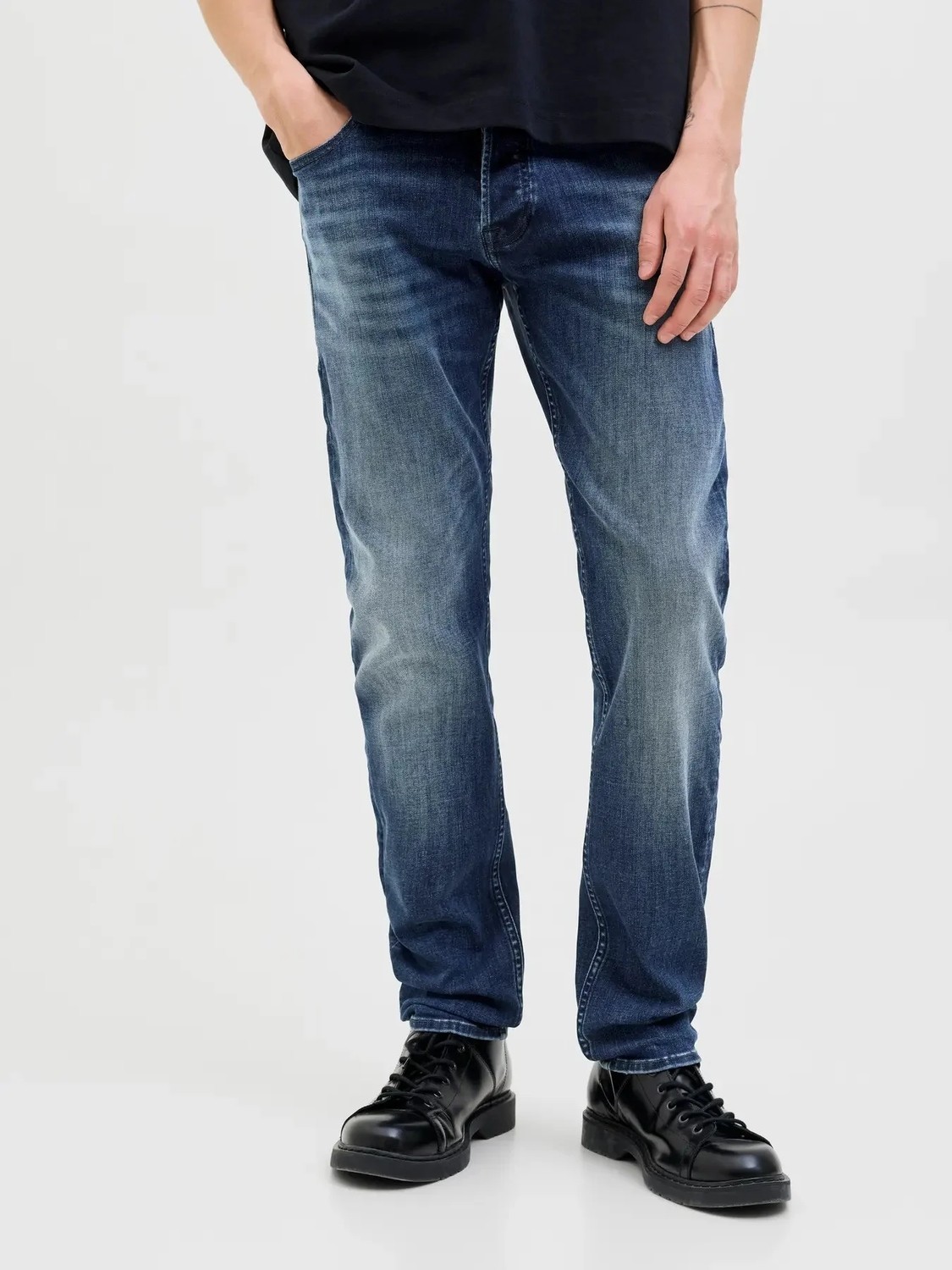 Jack & Jones Düşük Bel Slim Fit Mavi Erkek Denim Pantolon 12278144_JJIGLENN Jjorıgınal Cb 820