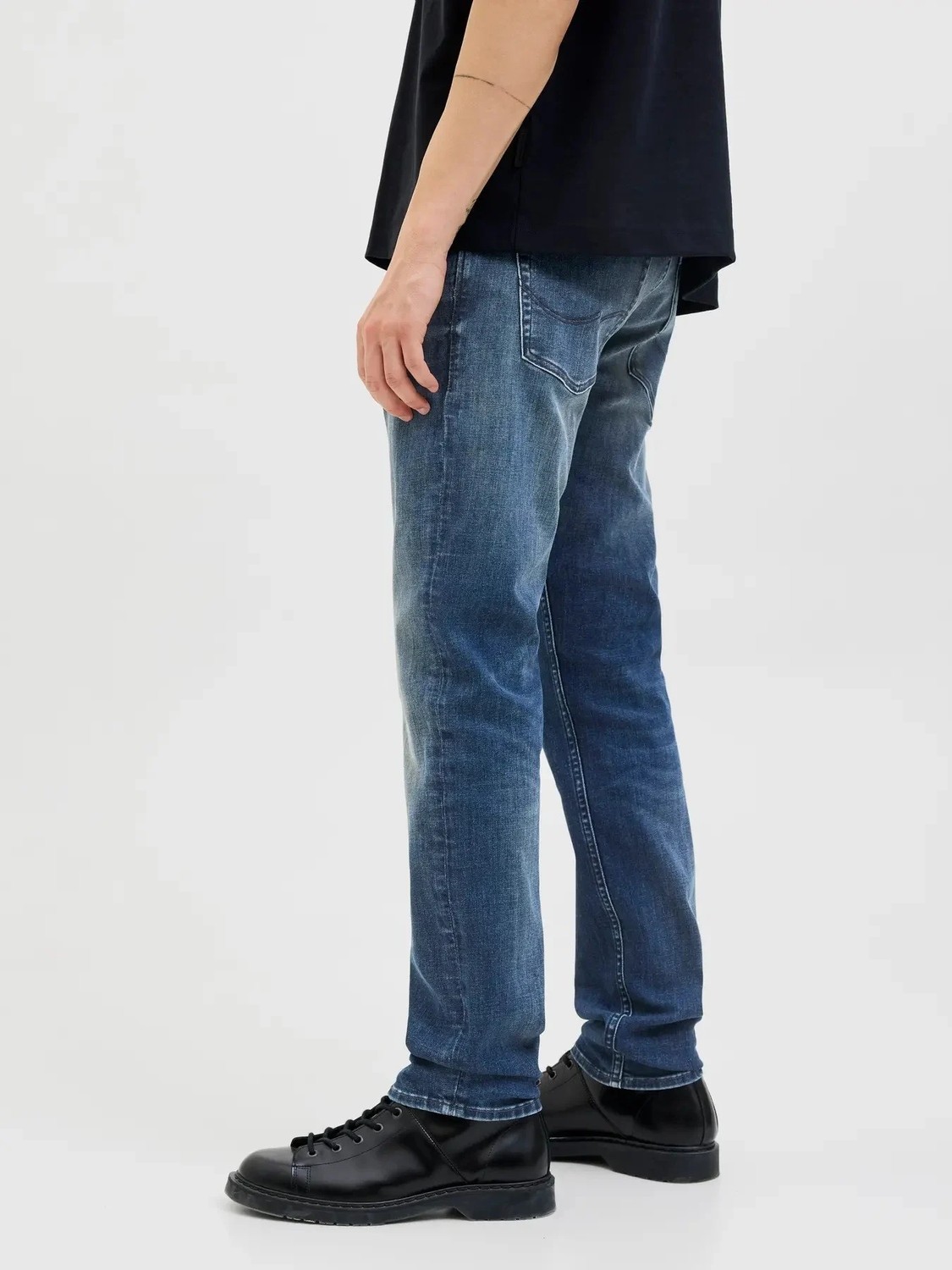 Jack & Jones Düşük Bel Slim Fit Mavi Erkek Denim Pantolon 12278144_JJIGLENN Jjorıgınal Cb 820 görsel 4