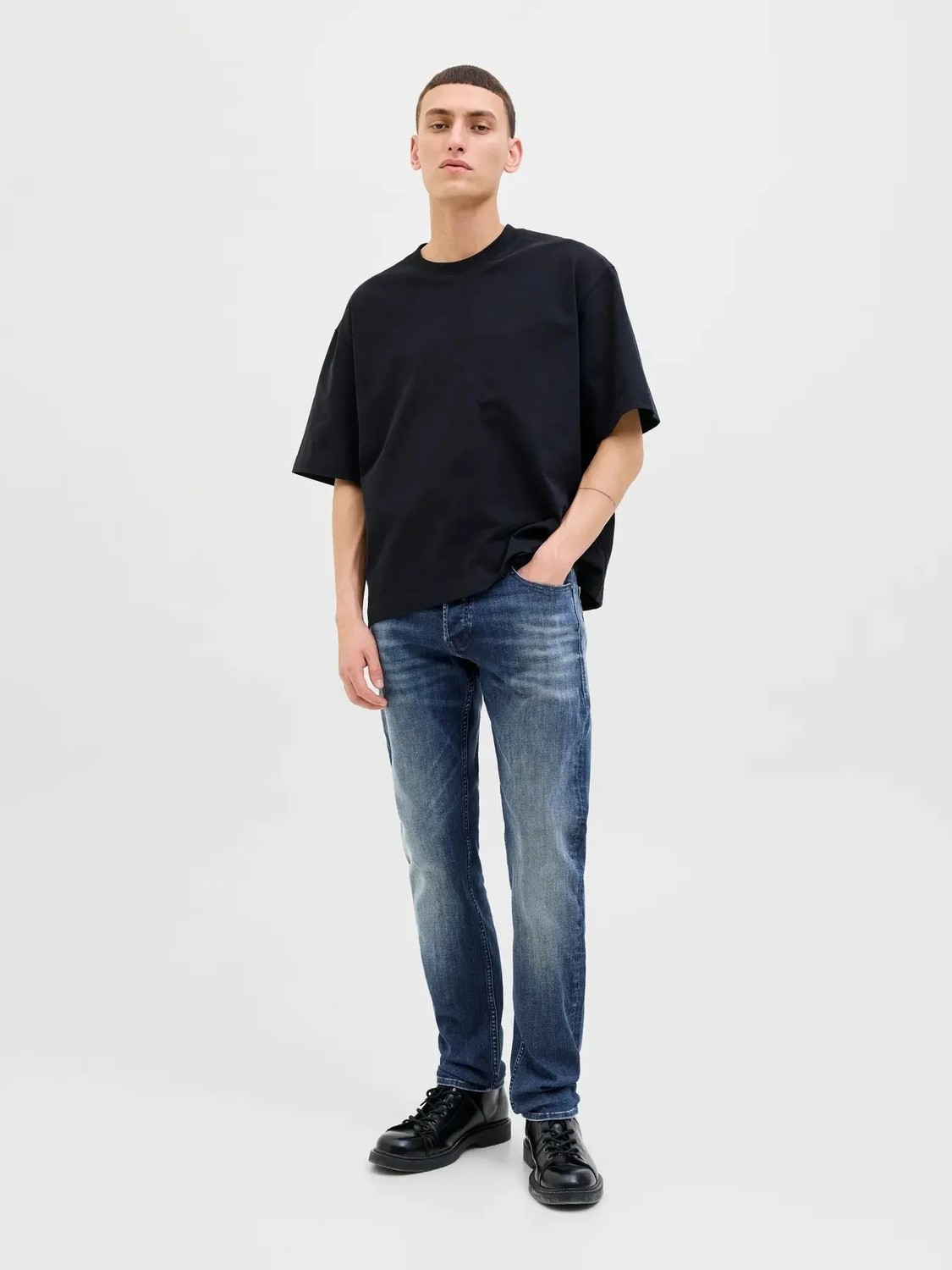 Jack & Jones Düşük Bel Slim Fit Mavi Erkek Denim Pantolon 12278144_JJIGLENN Jjorıgınal Cb 820 görsel 6