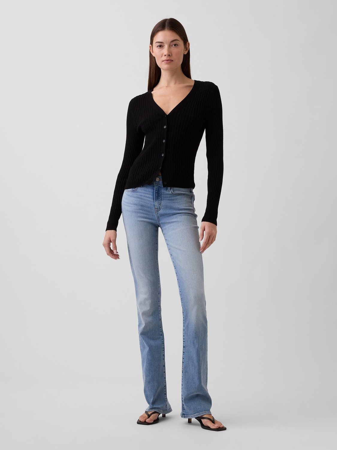Gap Kadın Açık Mavi Mid Rise Universal Baby Boot Jean Pantolon