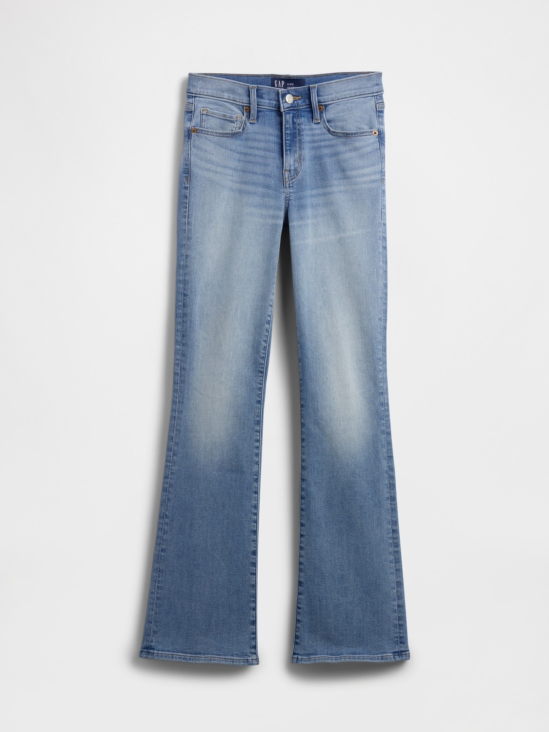 Gap Kadın Açık Mavi Mid Rise Universal Baby Boot Jean Pantolon görsel 2