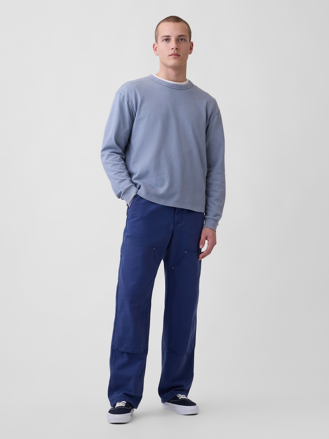 Gap Erkek Kahverengi '90S Loose Kanvas Double-Knee Carpenter Pantolon