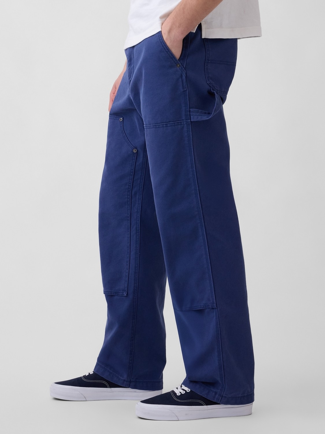 Gap Erkek Kahverengi '90S Loose Kanvas Double-Knee Carpenter Pantolon görsel 6