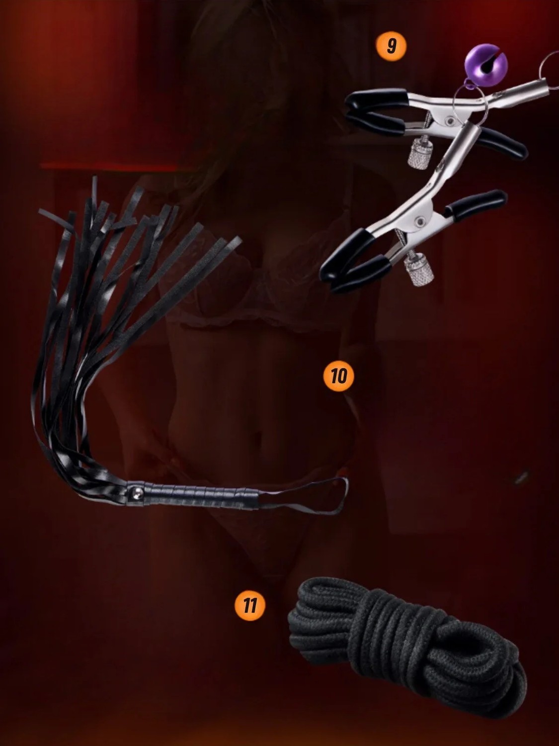11 Parça Tam Bdsm Set görsel 3