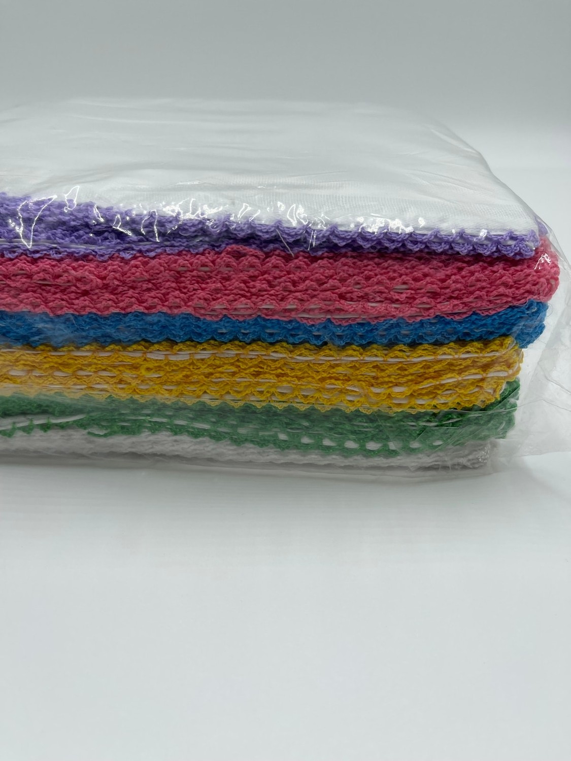 Algelsineve Iç Başörtüsü %100 Pamuklu 5 Li Paket Tülbent Kenarları Oyalı Beyaz Bez 80X80CM görsel 6