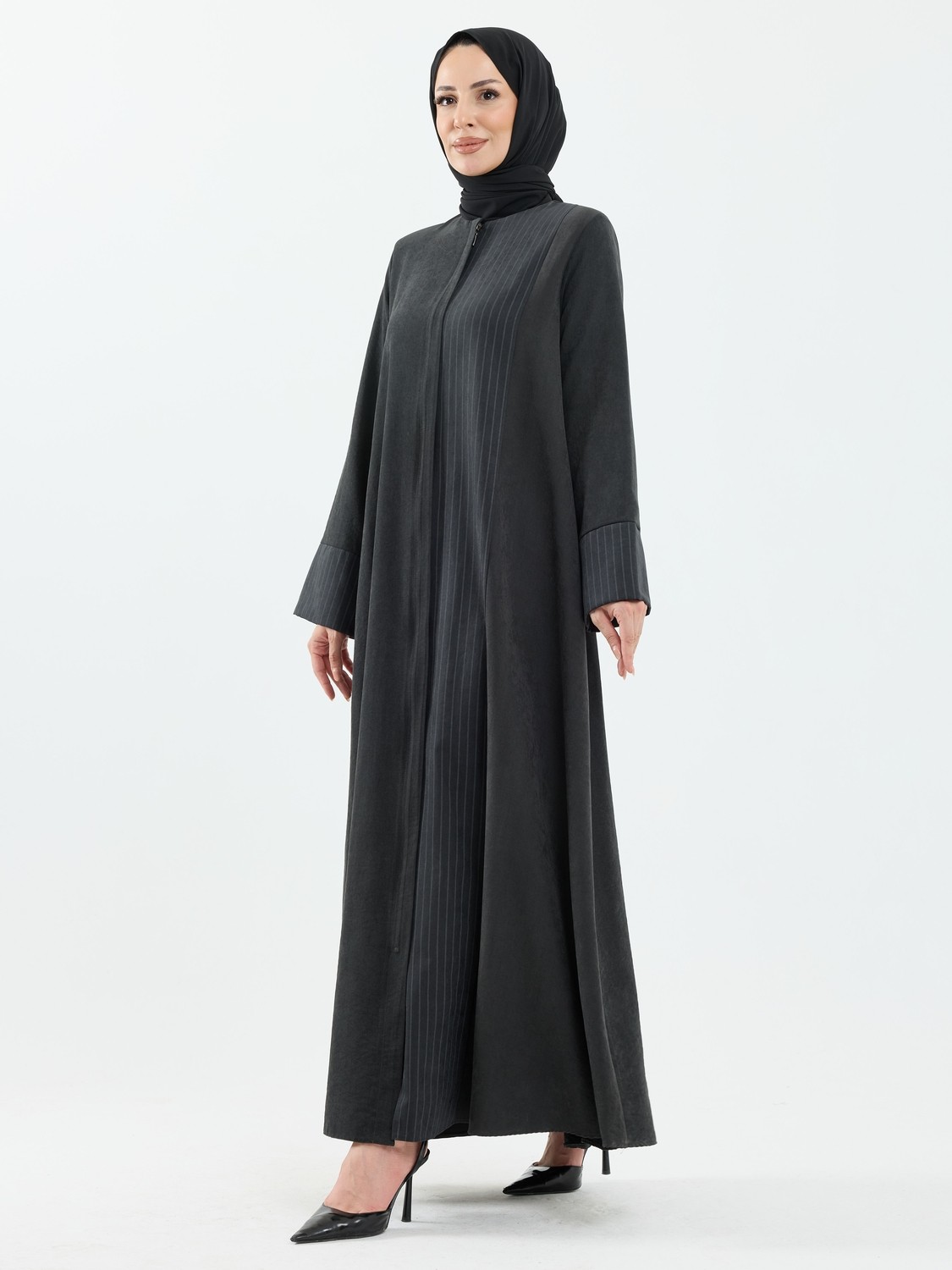 Kadeem Giyim Dilara Cupra Abaya Siyah - 1025 görsel 4