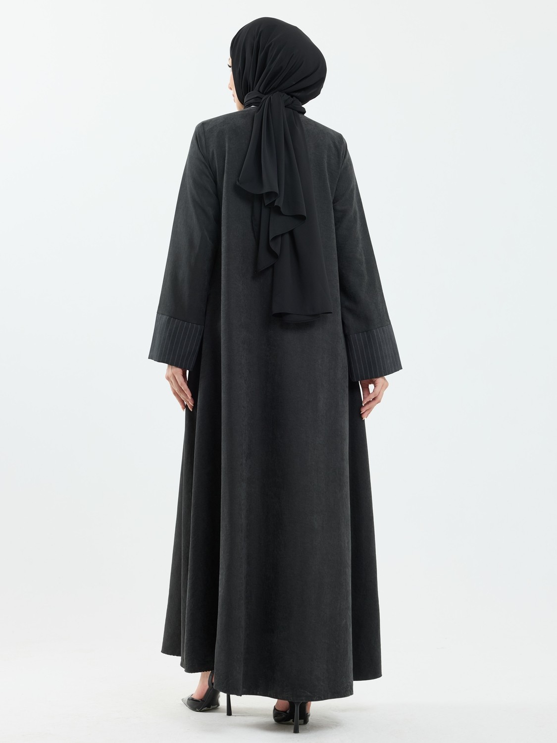 Kadeem Giyim Dilara Cupra Abaya Siyah - 1025 görsel 5