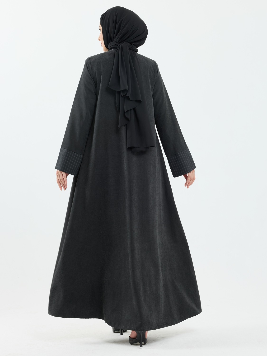 Kadeem Giyim Dilara Cupra Abaya Siyah - 1025 görsel 6