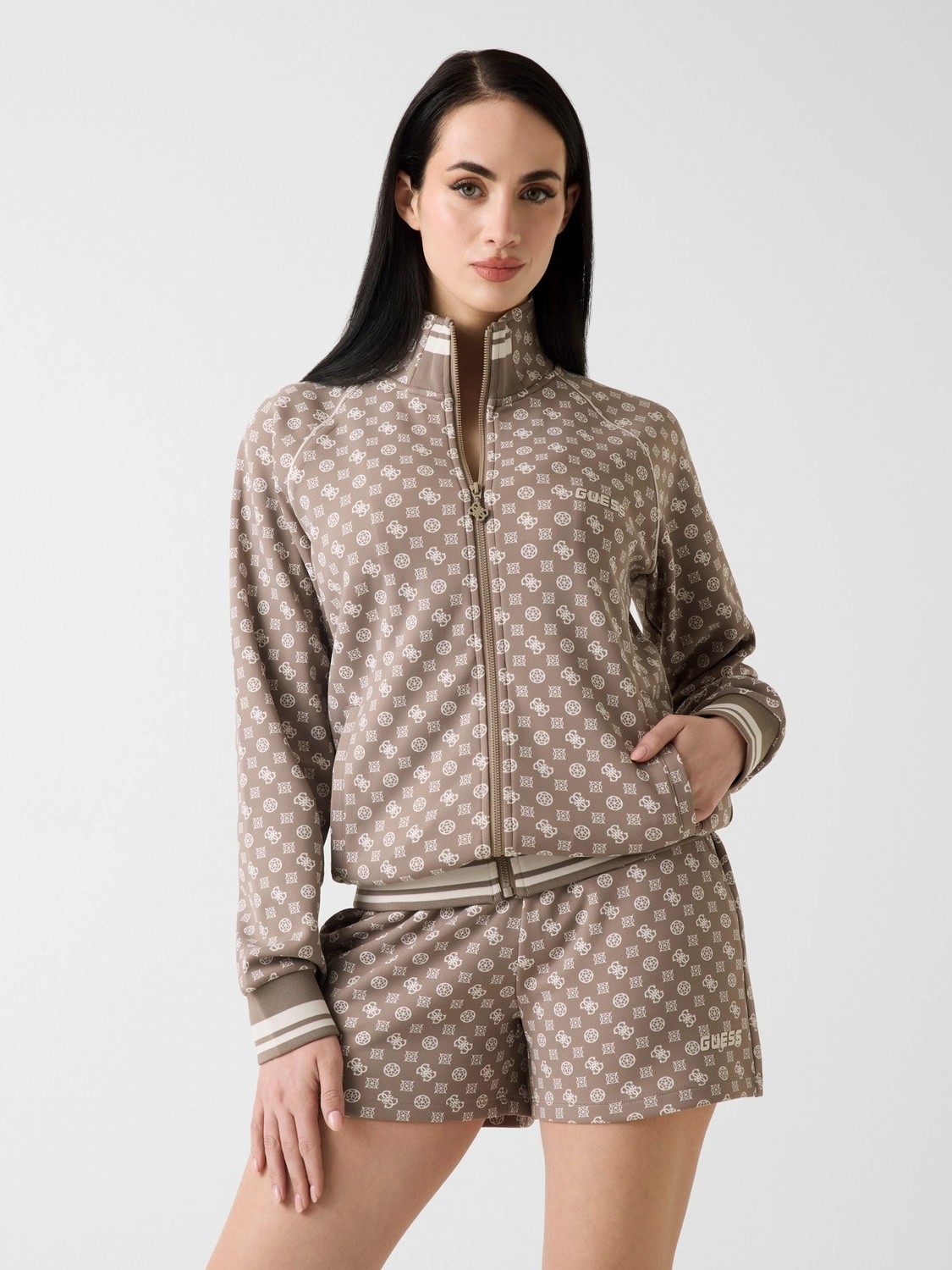 Guess Aggie Kadın Aktif Scuba Sweatshirt görsel 2