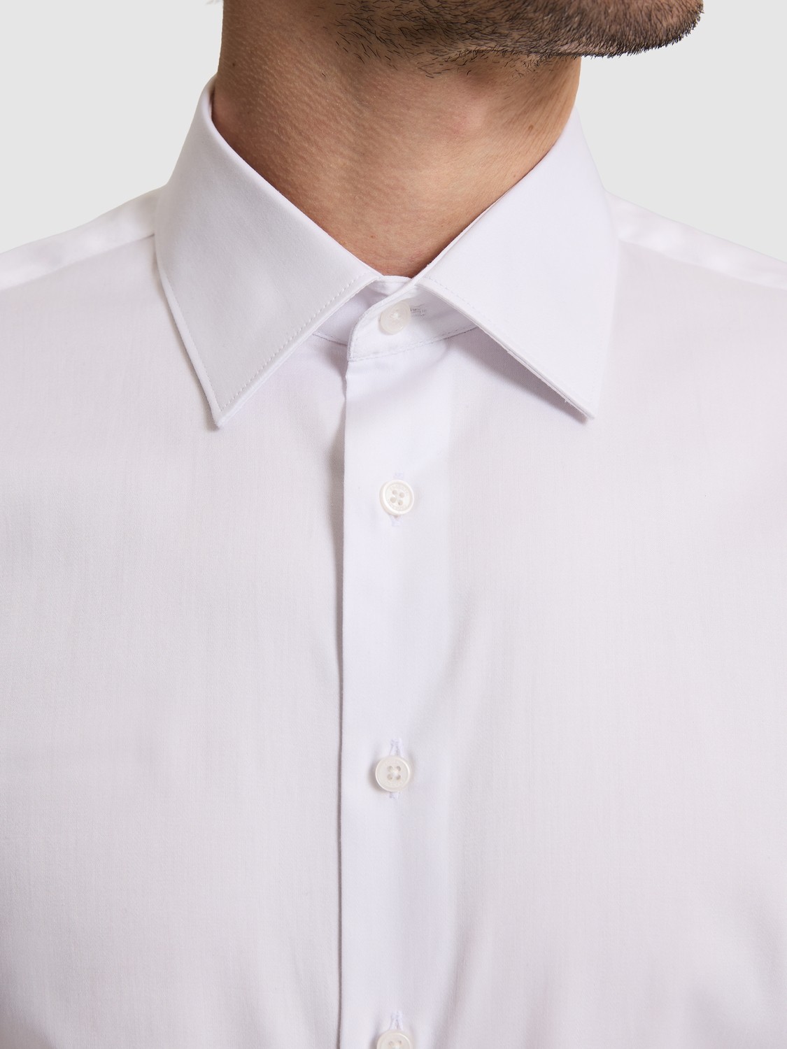 Cacharel Beyaz Slim Fit %100 Pamuk Klasik Yaka Basic Gömlek 50328756 VR013 görsel 6
