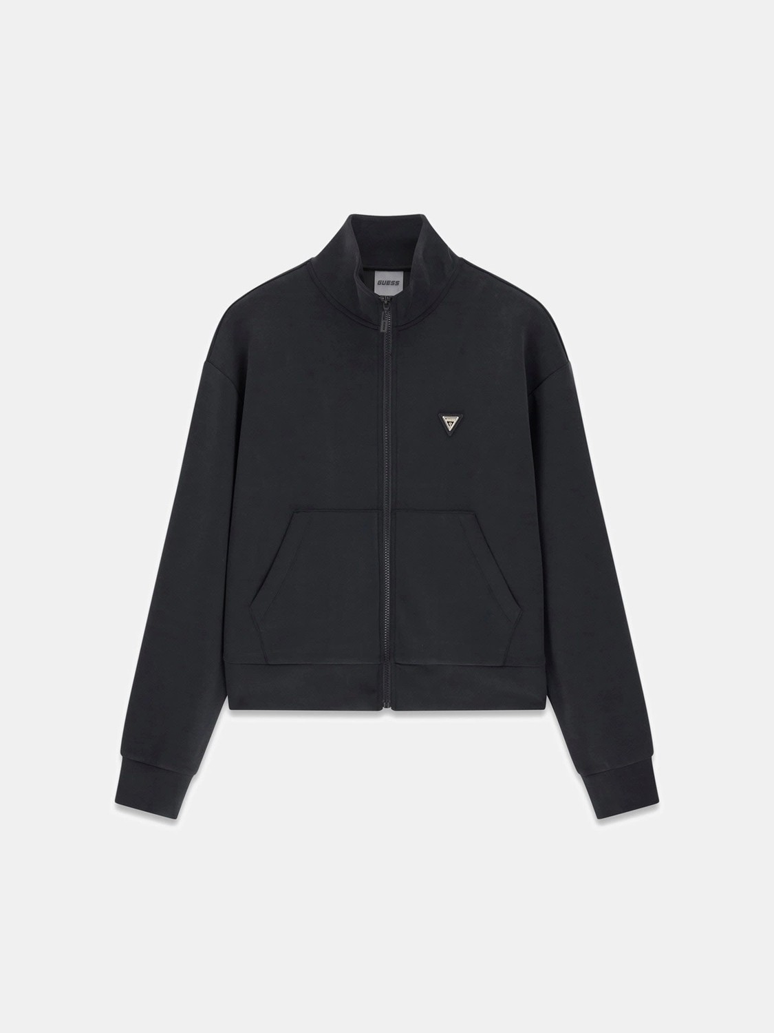 Guess Olympe Kadın Aktif Scuba Sweatshirt Dokuma Kumaşlı Siyah Sezonluk Tasarım görsel 5