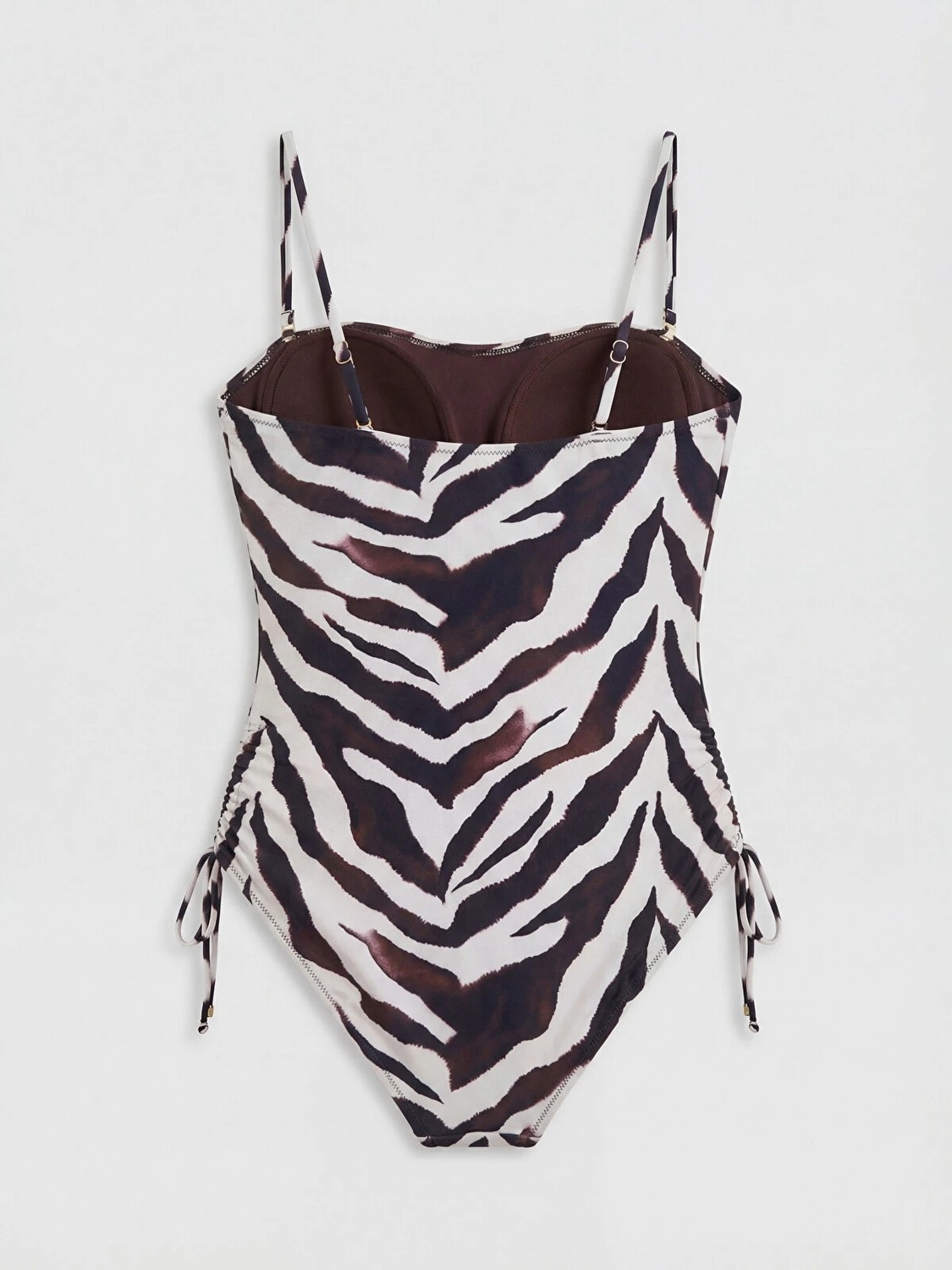 LC Waikiki Yeni Sezon Kare Yaka Zebra Desenli Kadın Mayo görsel 3
