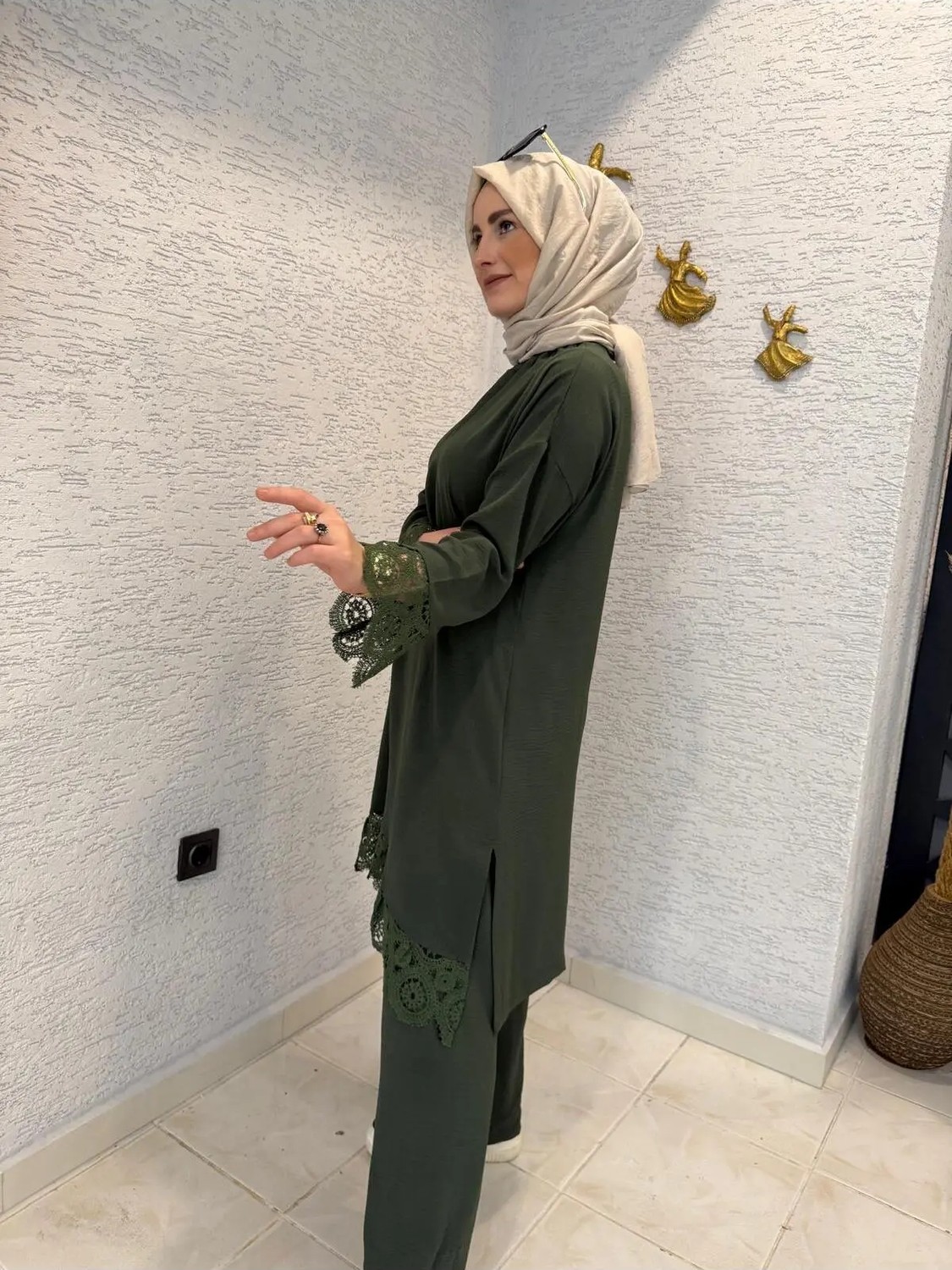 Aysun Aydemir Yazlık Dantel Detaylı Ikili Takım görsel 2