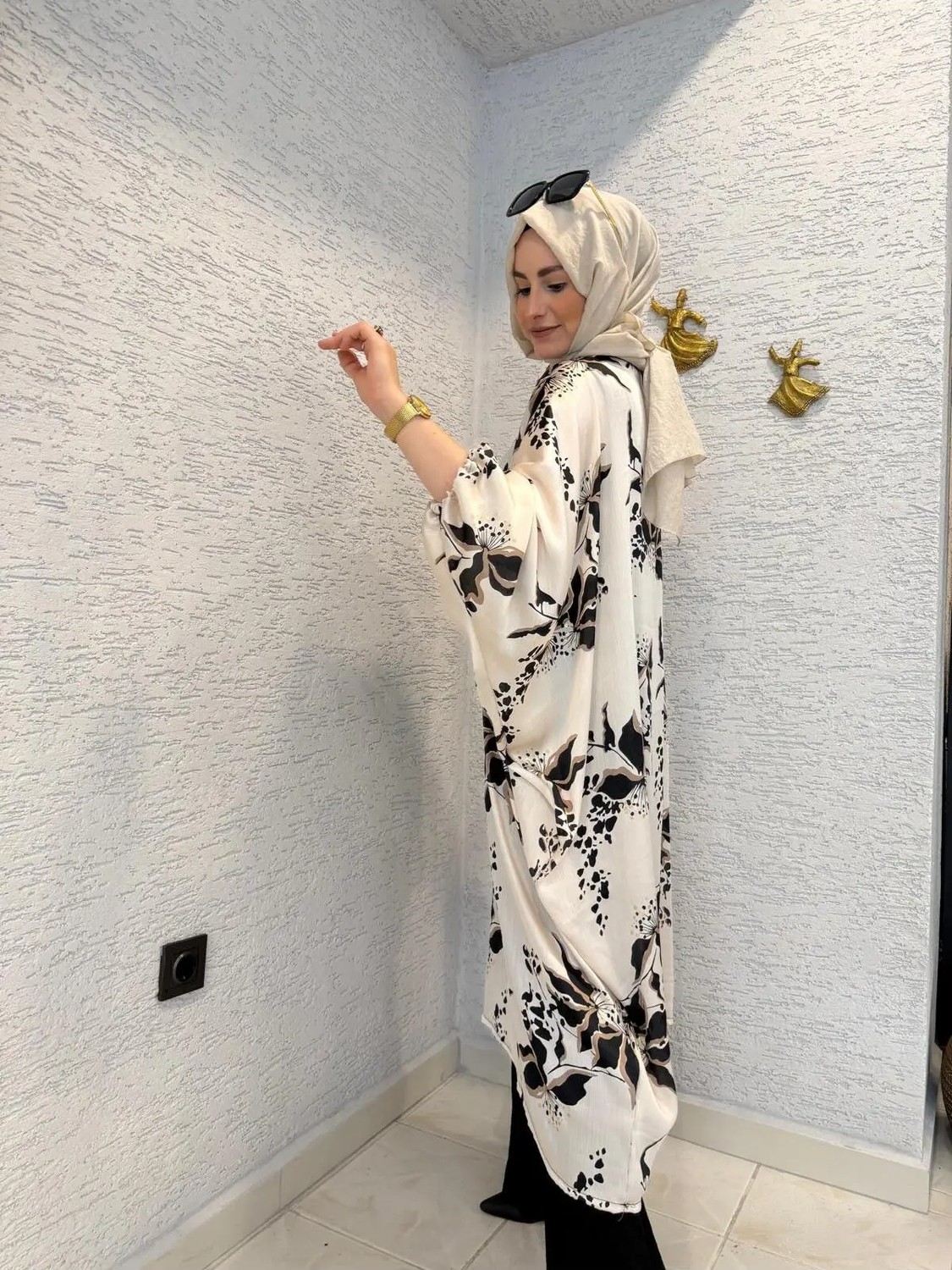Aysun Aydemir Desenli Yazlık Salaş Uzun Tunik görsel 3