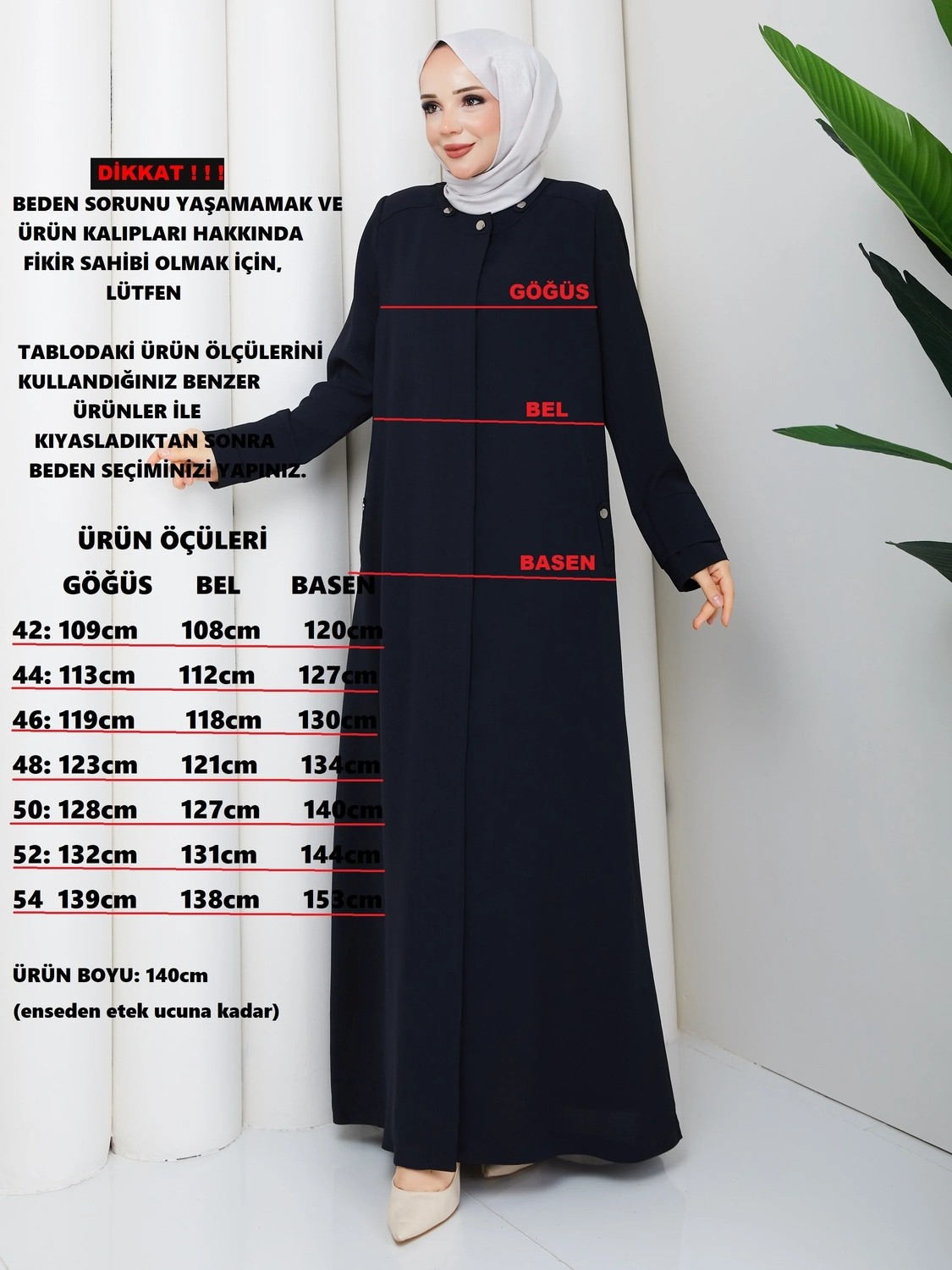 Günay Karaca Yazlık Ferace Pardesü Tam Boy Anne Büyük Beden Kadın 2612 Siyah görsel 4