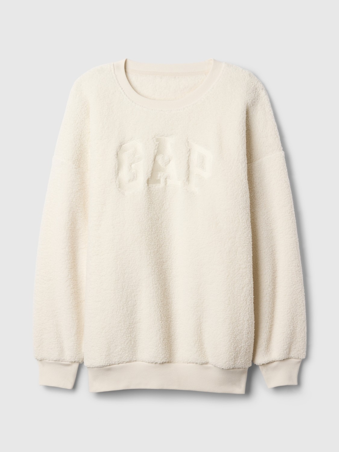 Gap Kadın Lacivert Gap Logo Oversize Sherpa Kalpli Sweatshirt görsel 6