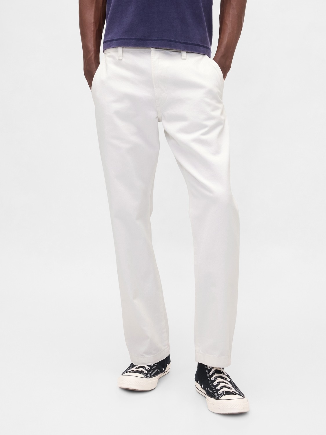 Gap Erkek Beyaz Relaxed Straight Pantolon Jean görsel 6