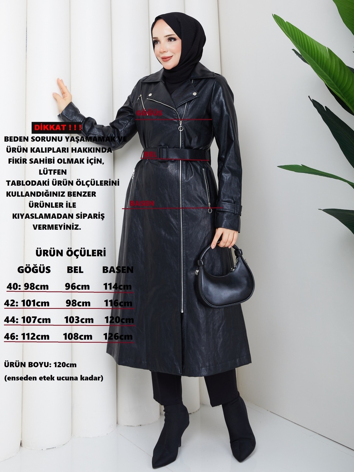 Doque Kadın Kışlık Deri Kaban Fermuarlı Suni Deri Spor Genç Model 54009 Siyah görsel 4