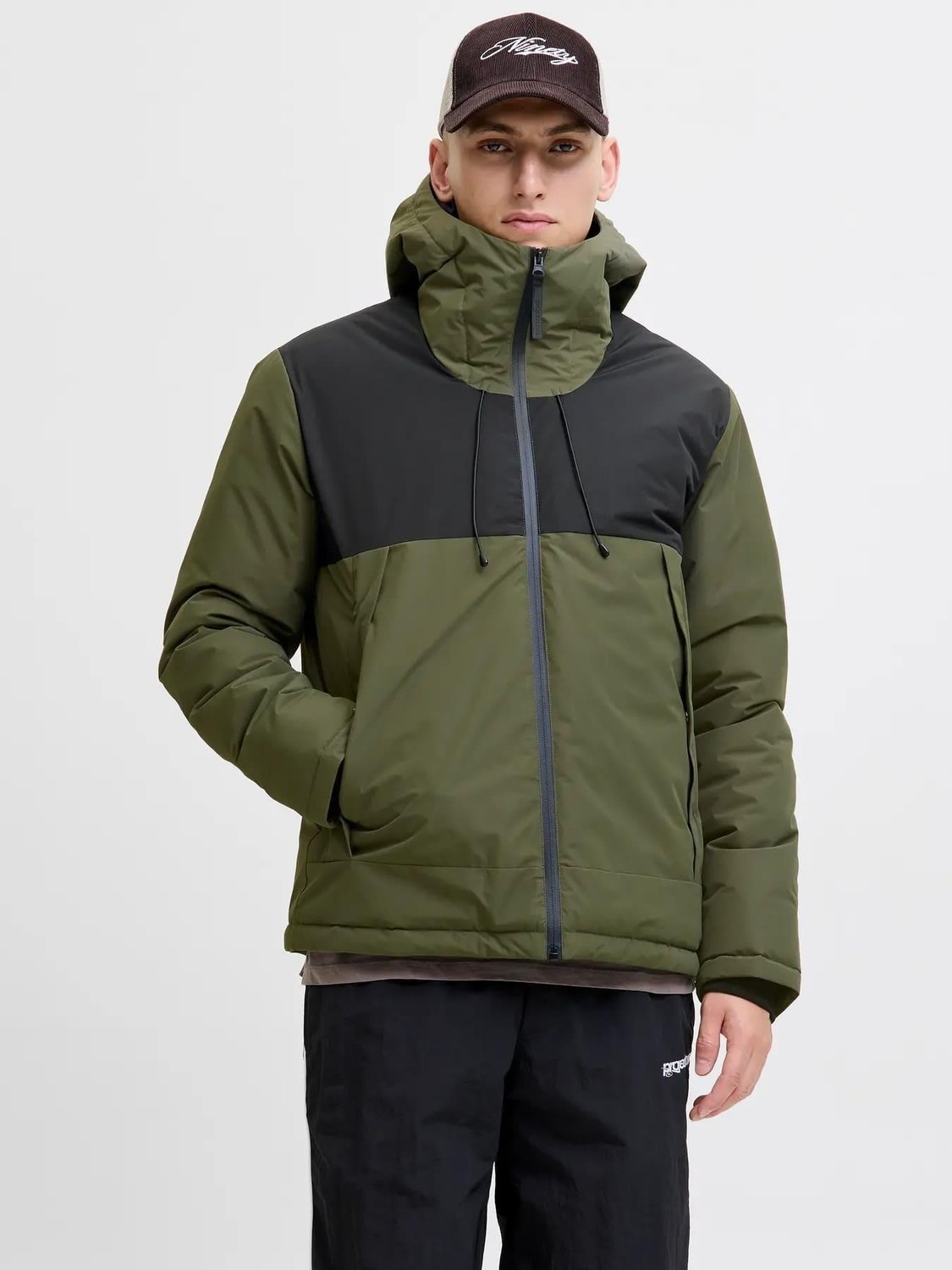 Jack & Jones Jcounion Light Padded Blocking Yeşil Erkek Mont 12285586