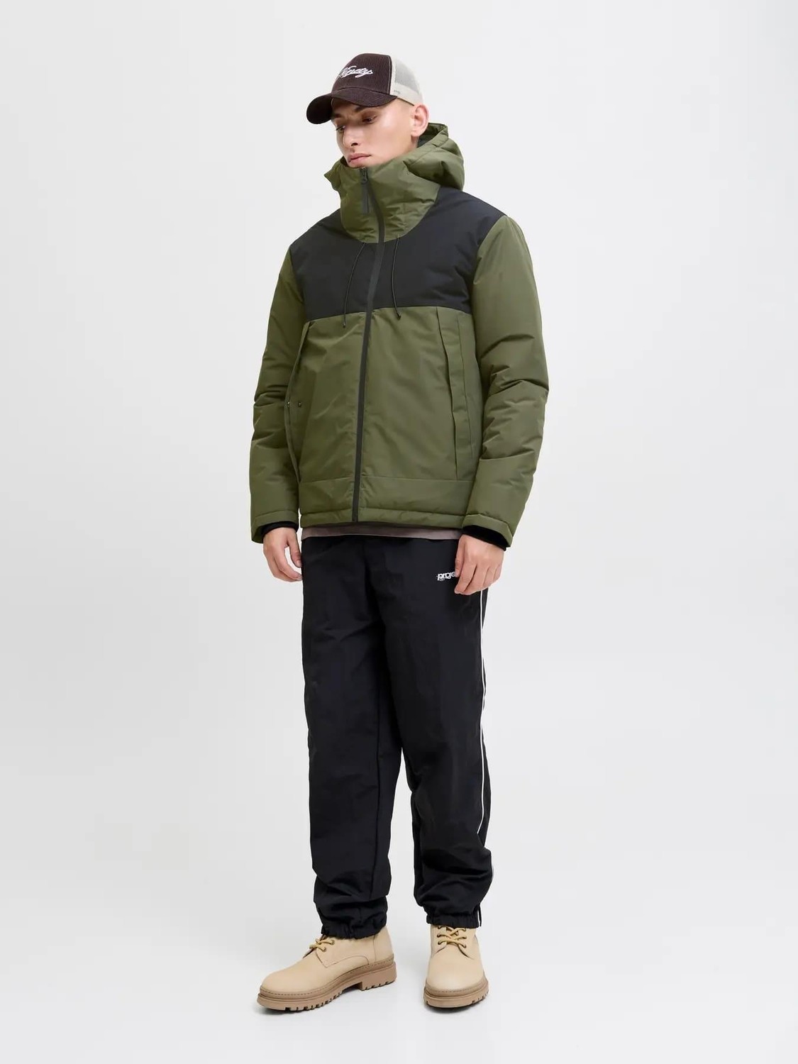 Jack & Jones Jcounion Light Padded Blocking Yeşil Erkek Mont 12285586 görsel 3