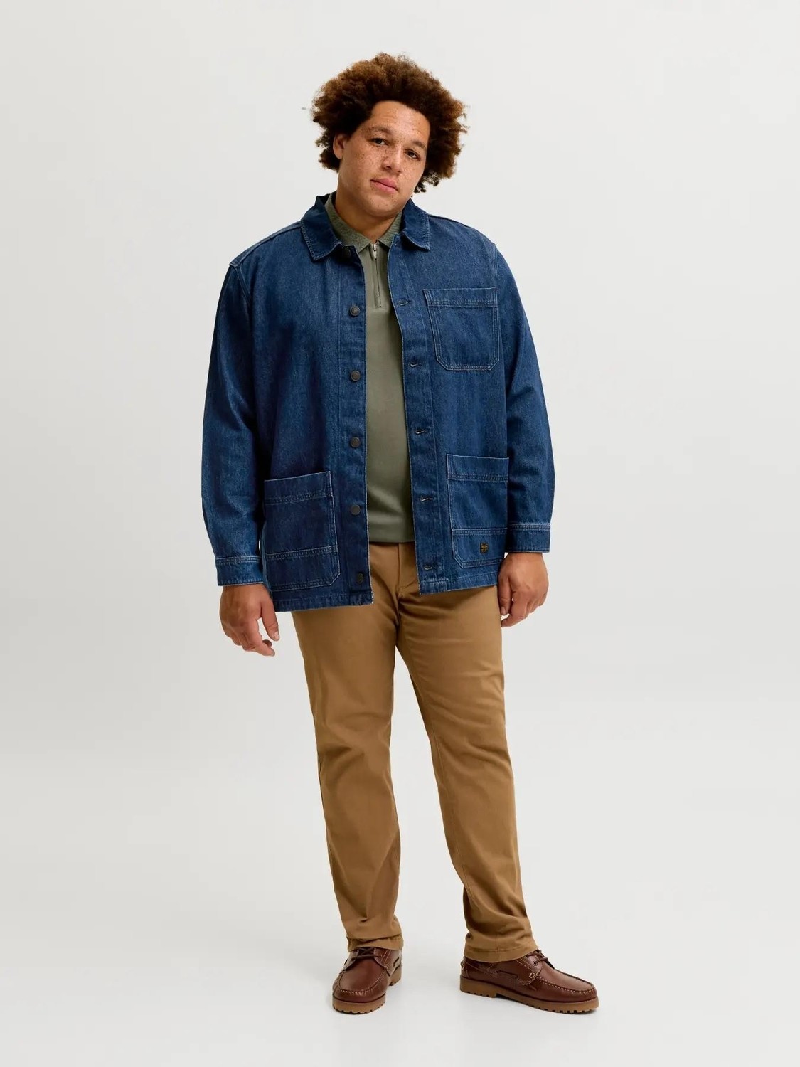 Jack & Jones Jack Jones Bluderry Denim Owershırt Büyük Beden Erkek Jean Ceket 12308545 görsel 2