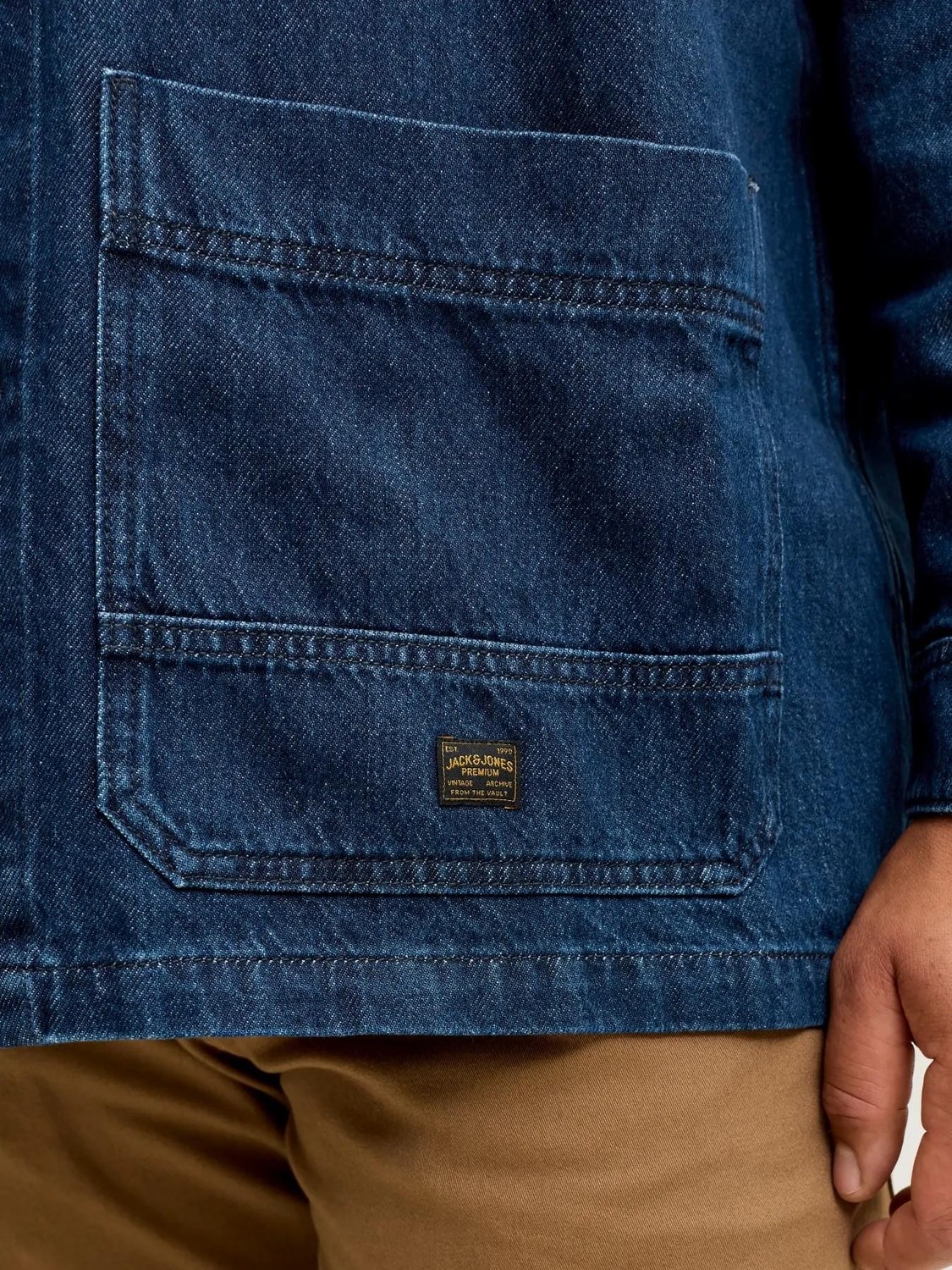 Jack & Jones Jack Jones Bluderry Denim Owershırt Büyük Beden Erkek Jean Ceket 12308545 görsel 7