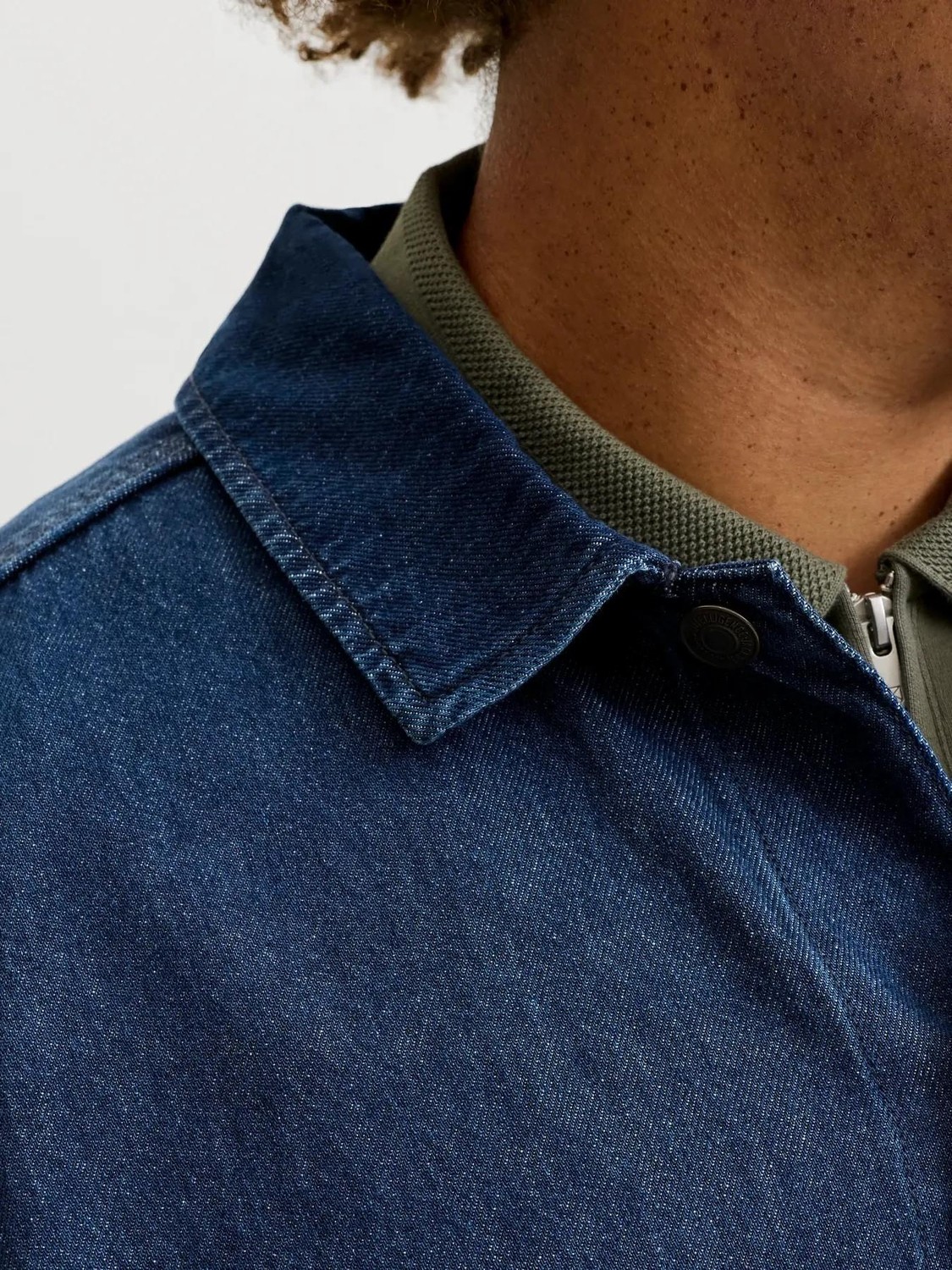 Jack & Jones Jack Jones Bluderry Denim Owershırt Büyük Beden Erkek Jean Ceket 12308545 görsel 8