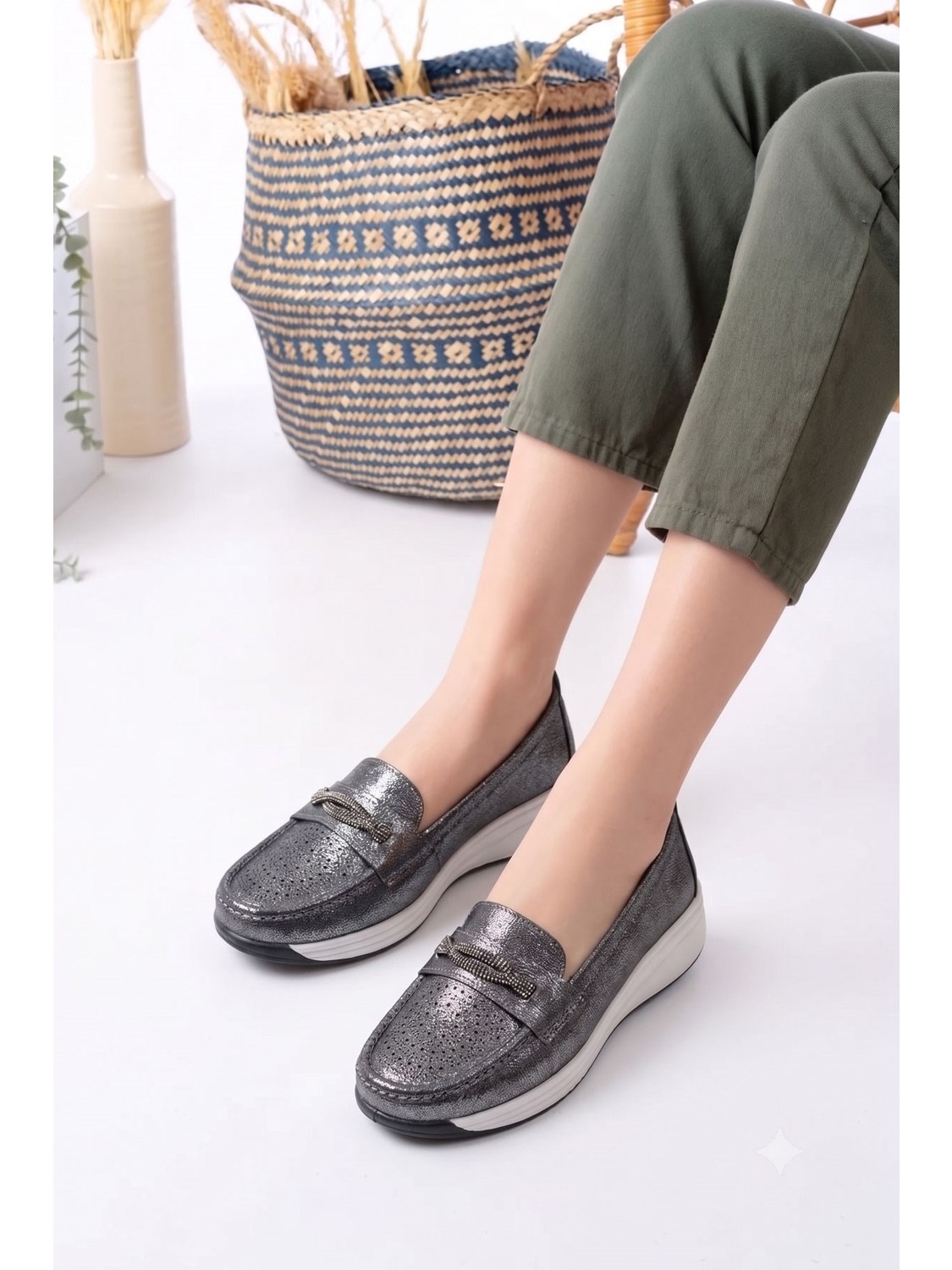 Albishoes Kadın Anatomik Taban Yumuşak Rahat Taban Günlük Anne Ayakkabı Kadın Ayakkabı görsel 4
