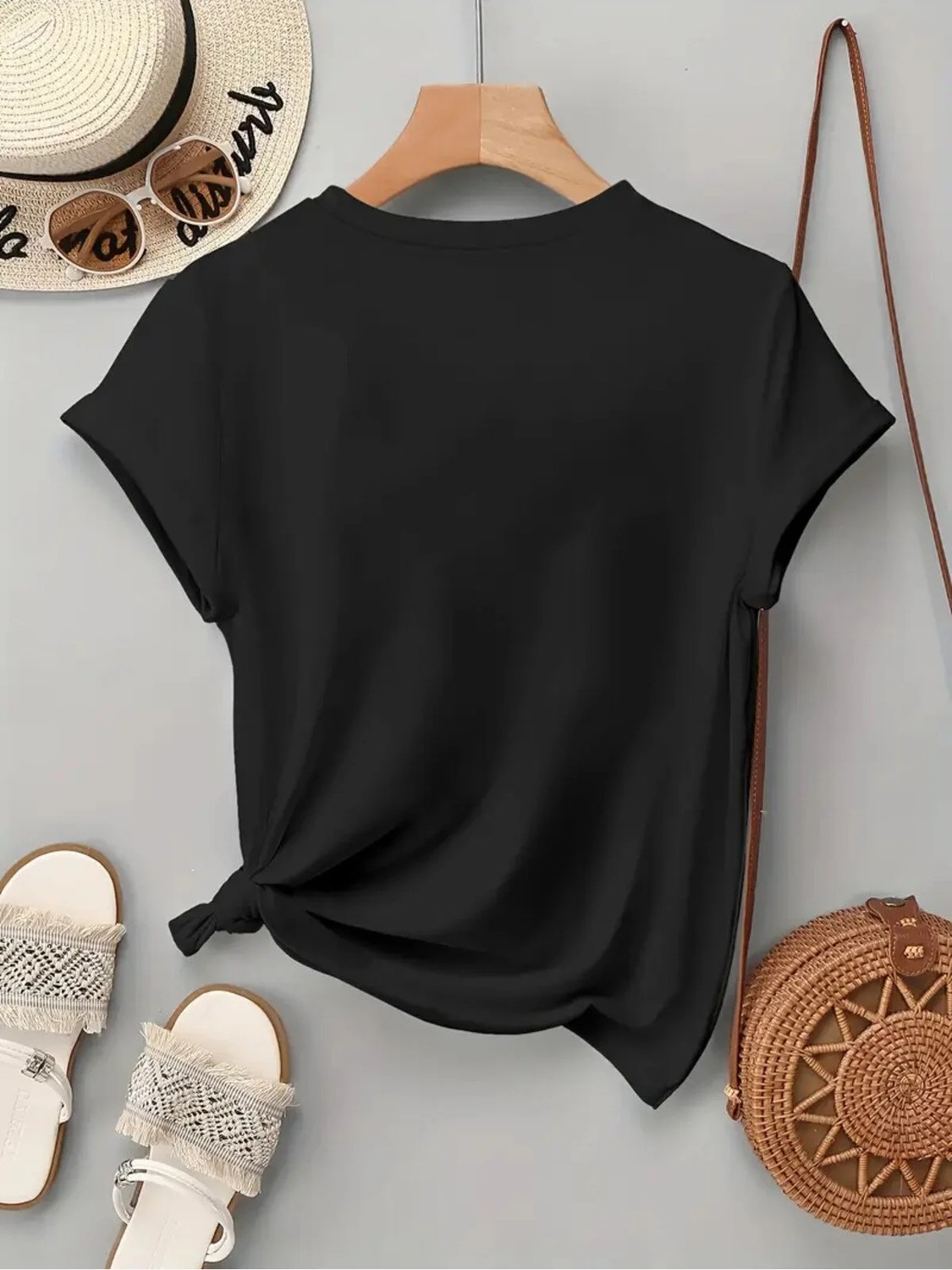 L'eivor Papatya Retro Özel Tasarım Baskılı Kadın Pamuk T-Shirt görsel 5