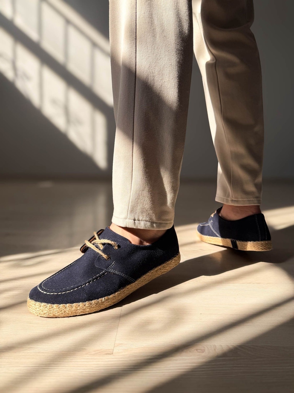 Zerenyus ZRK-T36 Premium Üst Kalite Lacivert Klasik Erkek Espadril görsel 7