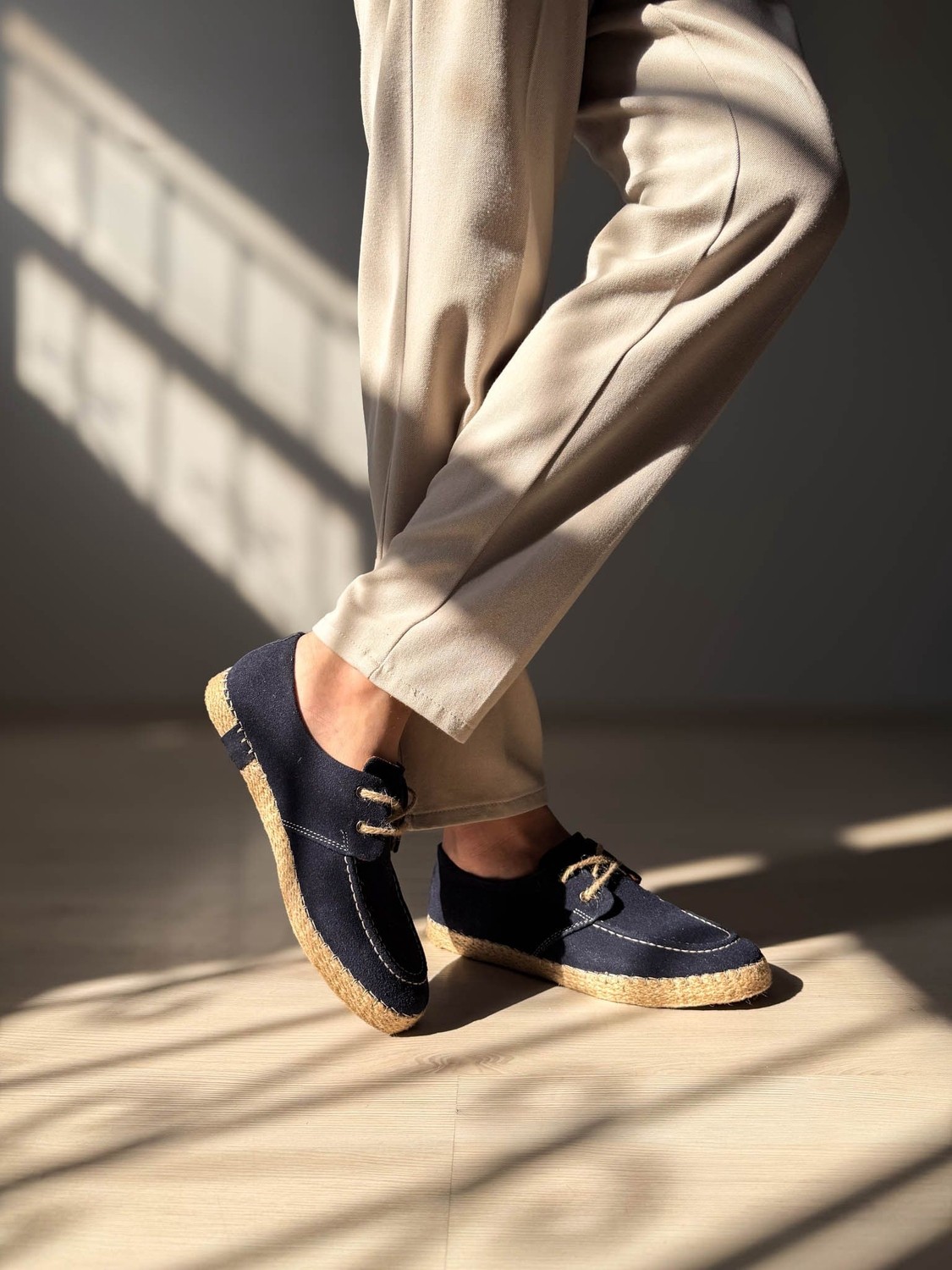Zerenyus ZRK-T36 Premium Üst Kalite Lacivert Klasik Erkek Espadril görsel 8
