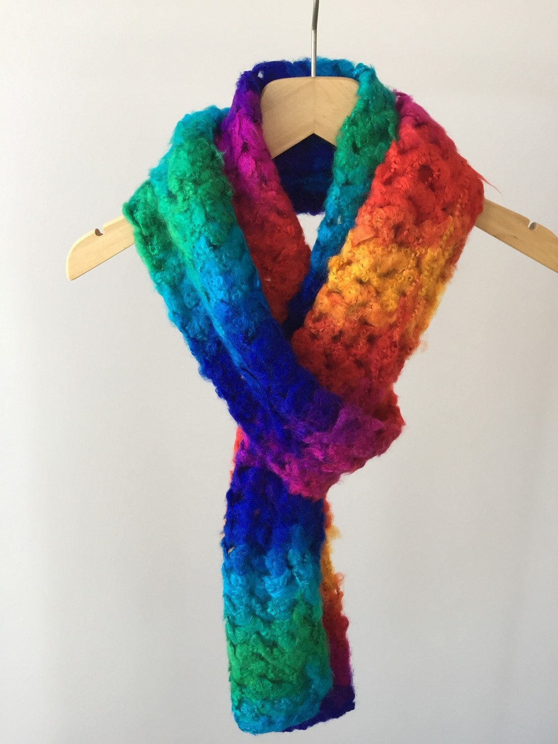 Mora Knit Atkı El Örgüsü Çok Renkli Hafif Atkı görsel 2