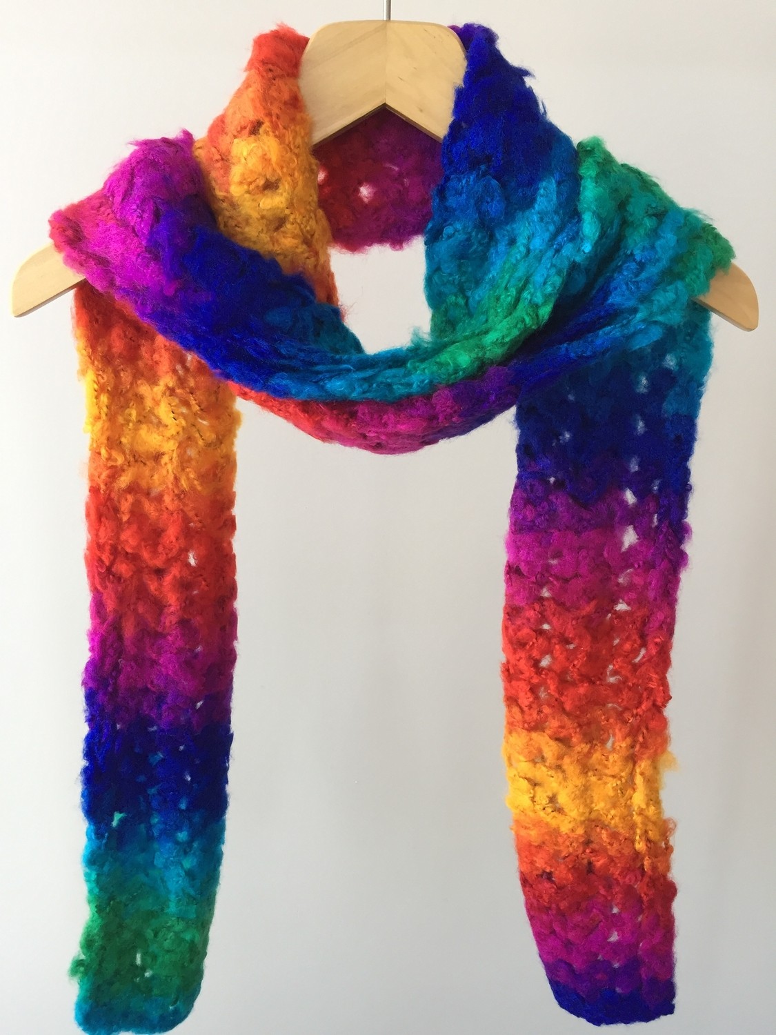 Mora Knit Atkı El Örgüsü Çok Renkli Hafif Atkı görsel 3