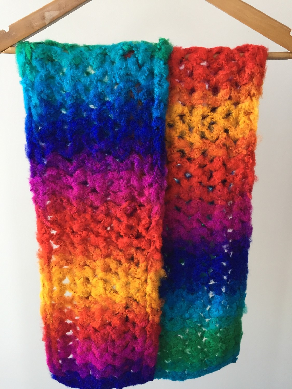 Mora Knit Atkı El Örgüsü Çok Renkli Hafif Atkı görsel 4