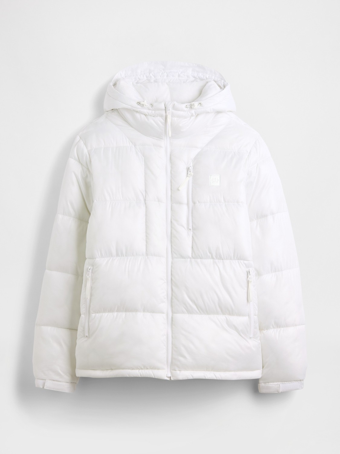 Gap Erkek Beyaz Geri Dönüştürülmüş Heavyweight Şişme Puffer Şişme Mont görsel 2