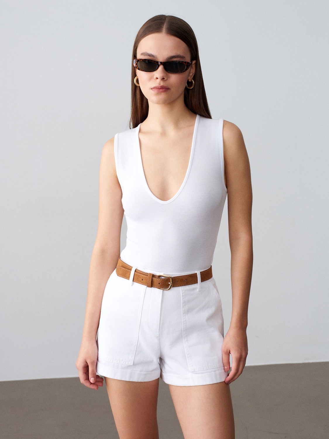 Dilvin 32835 V Yaka Bodysuit görsel 4